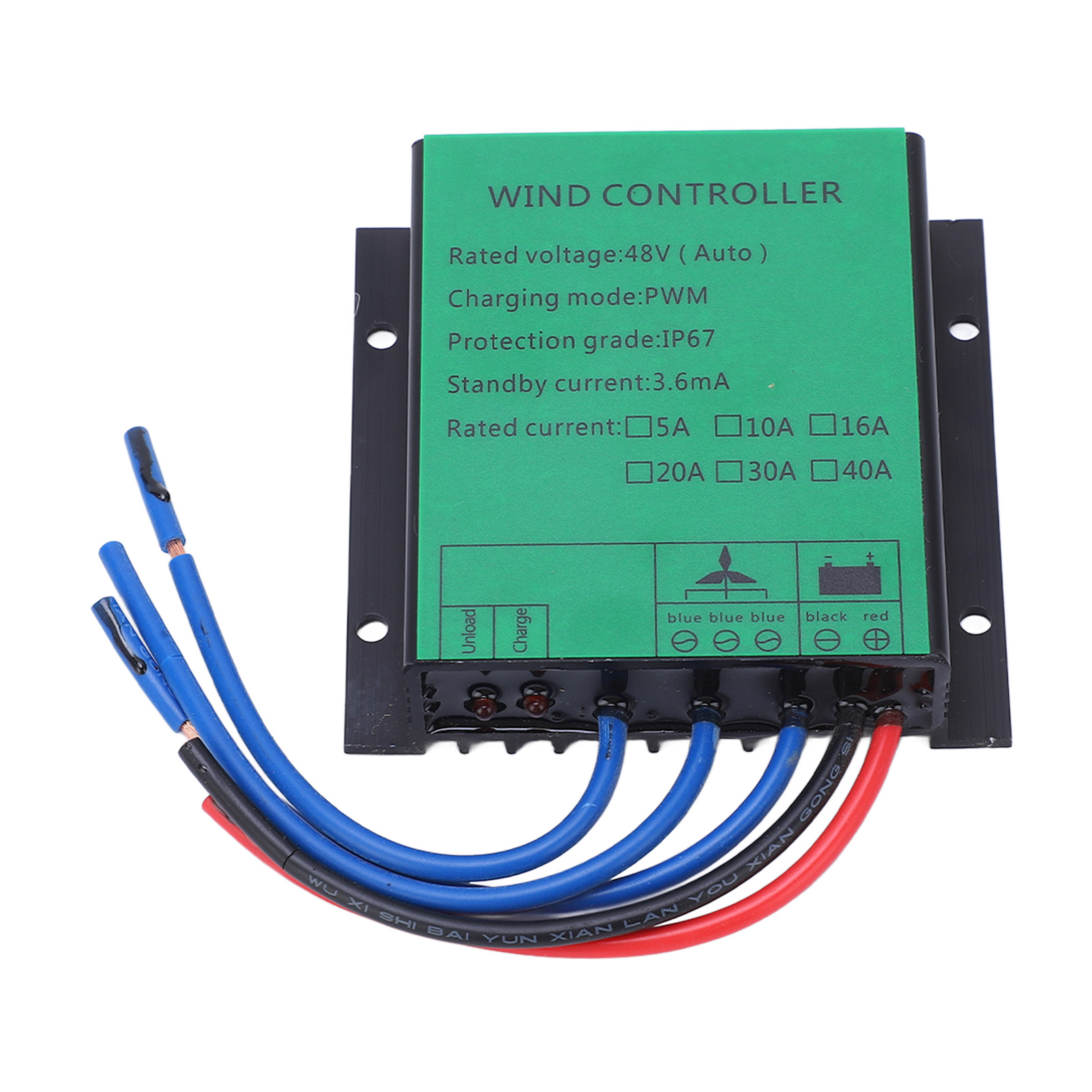 Windturbinen-regler 1000w Pwm-last Ip67 Led-anzeige 48v 16a