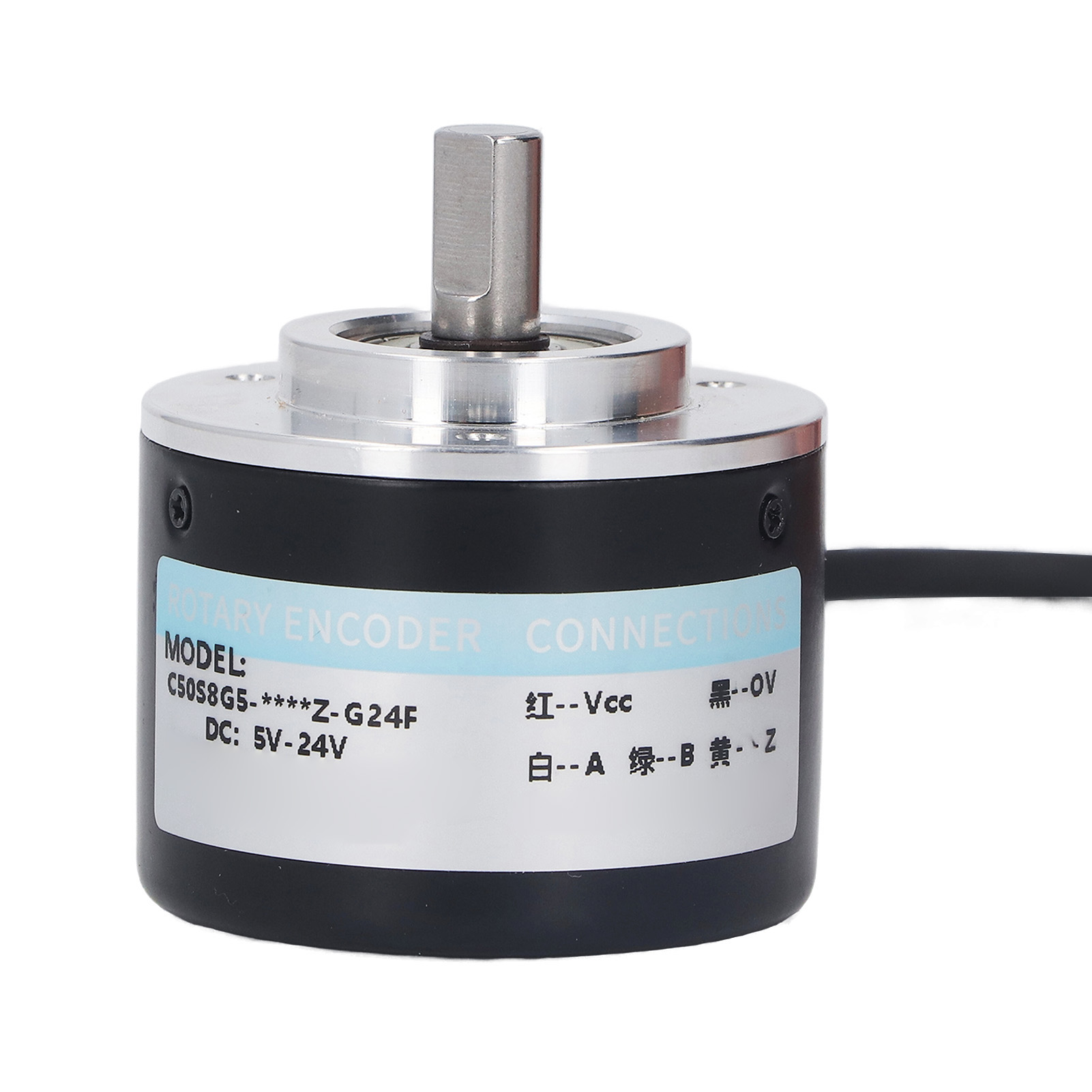 Pnp-inkrementalgeber, Ip50, Ø50 Mm, 2-phasig, 5-24 V Dc, 2000 Impulse/umdrehung, Für Intelligente Steuerung
