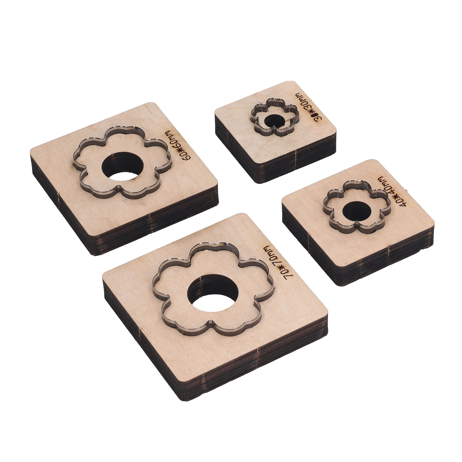 Set Mit 4 Präzisions-lederstanzen, Sauberer Schnitt, Vorgestanzt Für Karton Und Ton