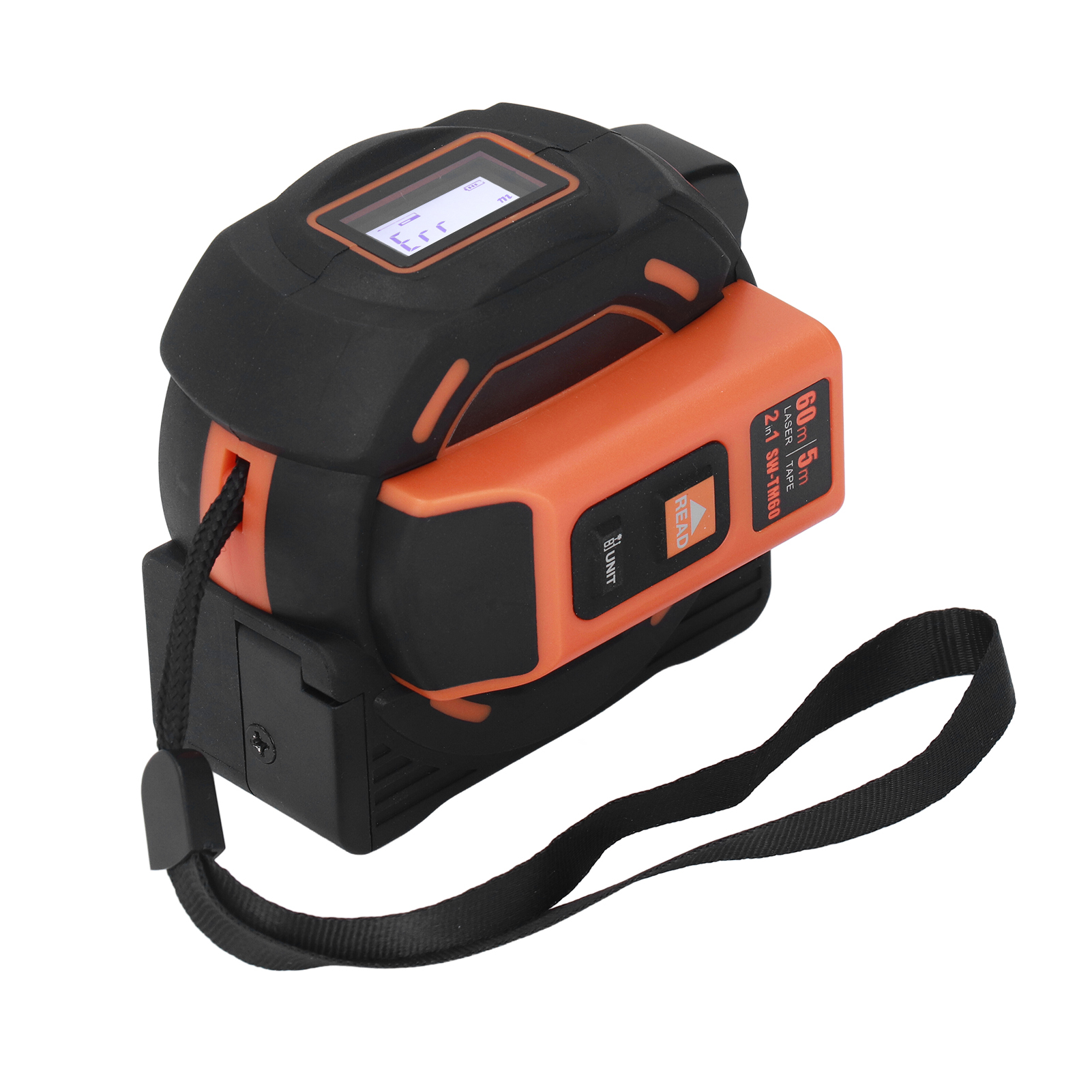 2-in-1 Laser-maßband, Digitales Distanzmessgerät, Elektronisches Messgerät Swtm60