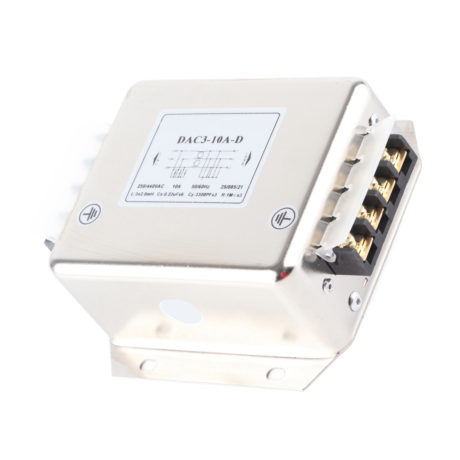 Dreiphasen-dreileiterfilter Für Elektrische Leitungen Und Elektronische Bauteile, Ac 250/440 V, 50/60 Hz, 10 A