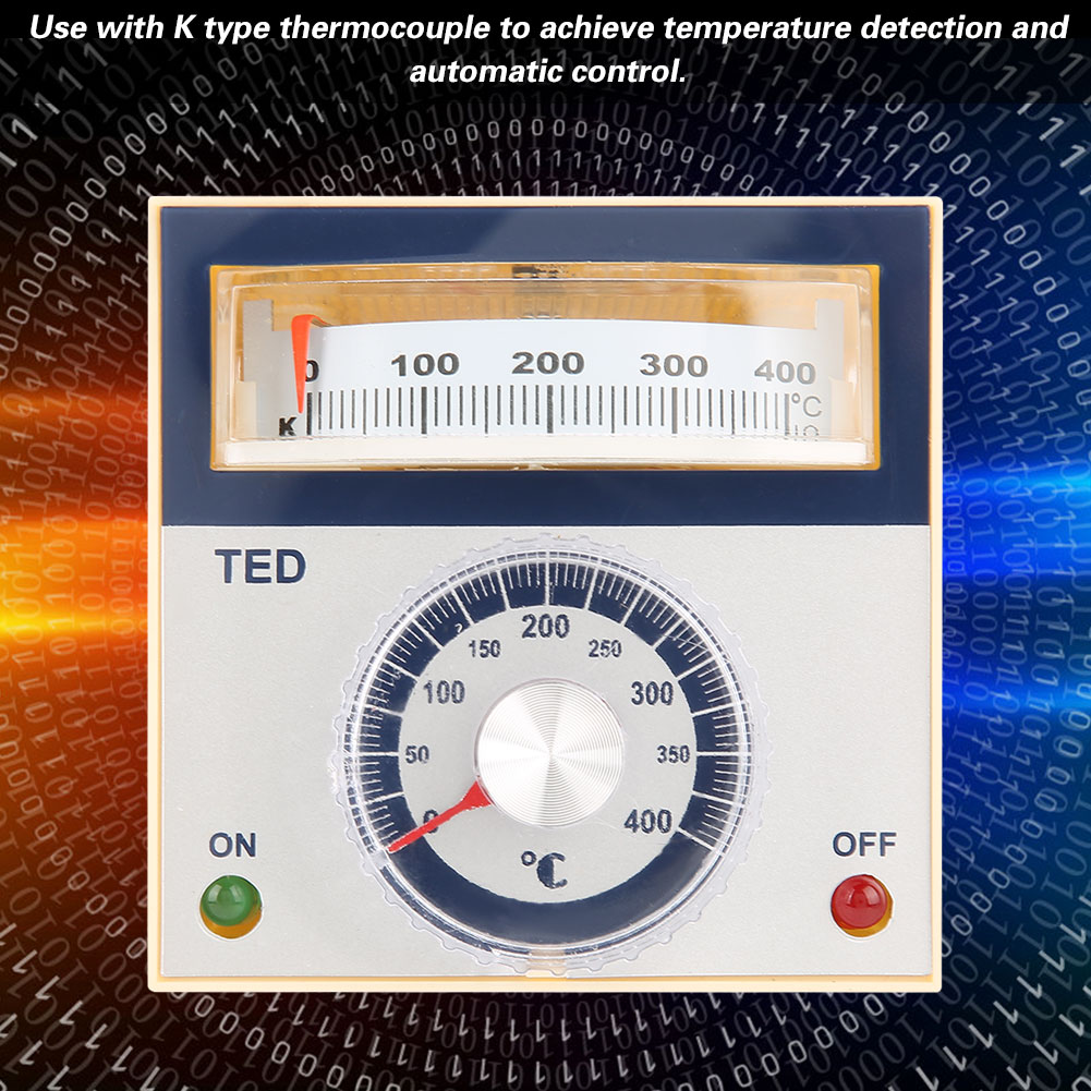 Digitalthermostat Ted-2001, Temperaturregler Typ K, 0–400 °c-sonde, 220 V Ac