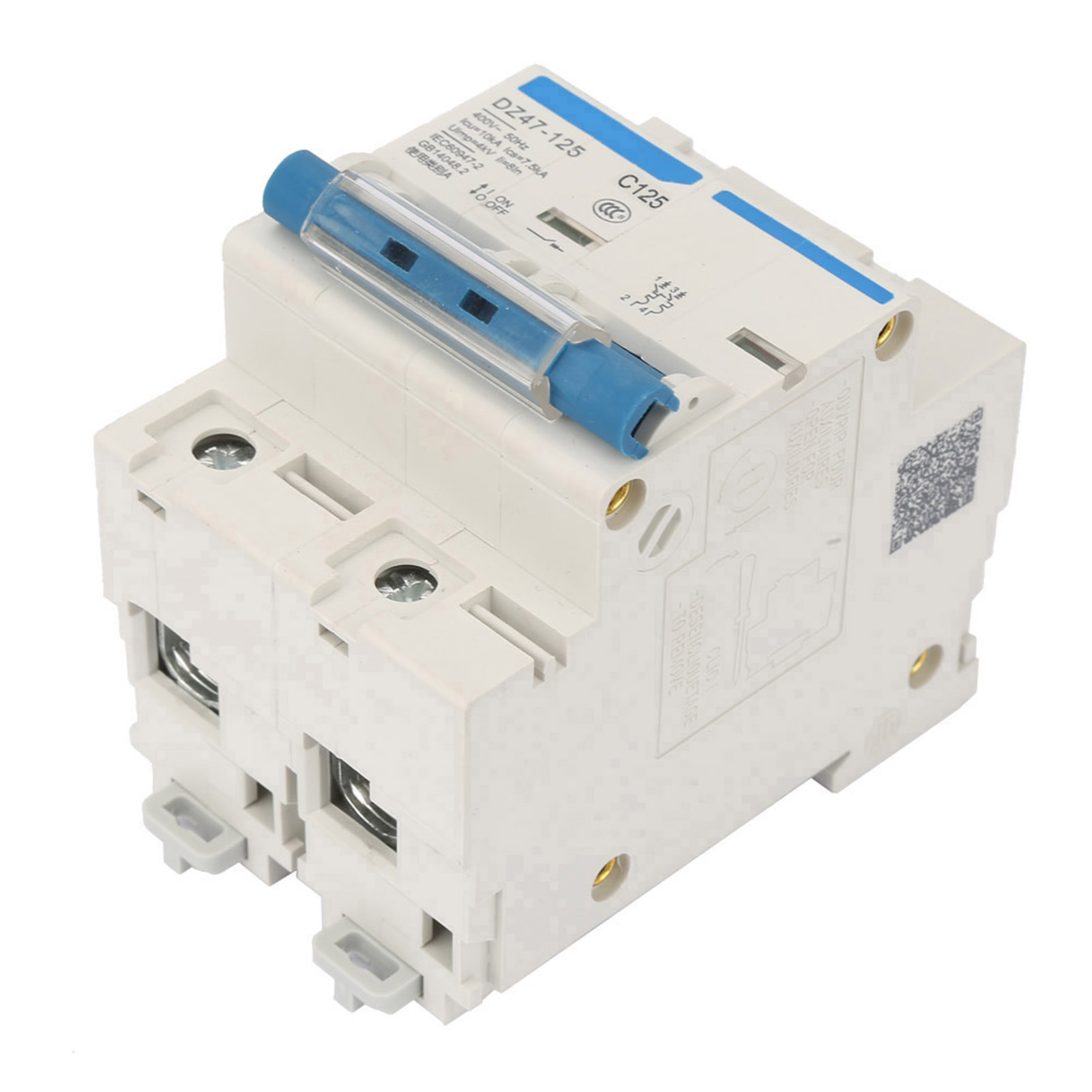 400v 80/100/125a Dz47-125 2p Fehlerstromschutzschalter, Leckstromschutz, Kleiner Modularer Leistungsschalter (125a)