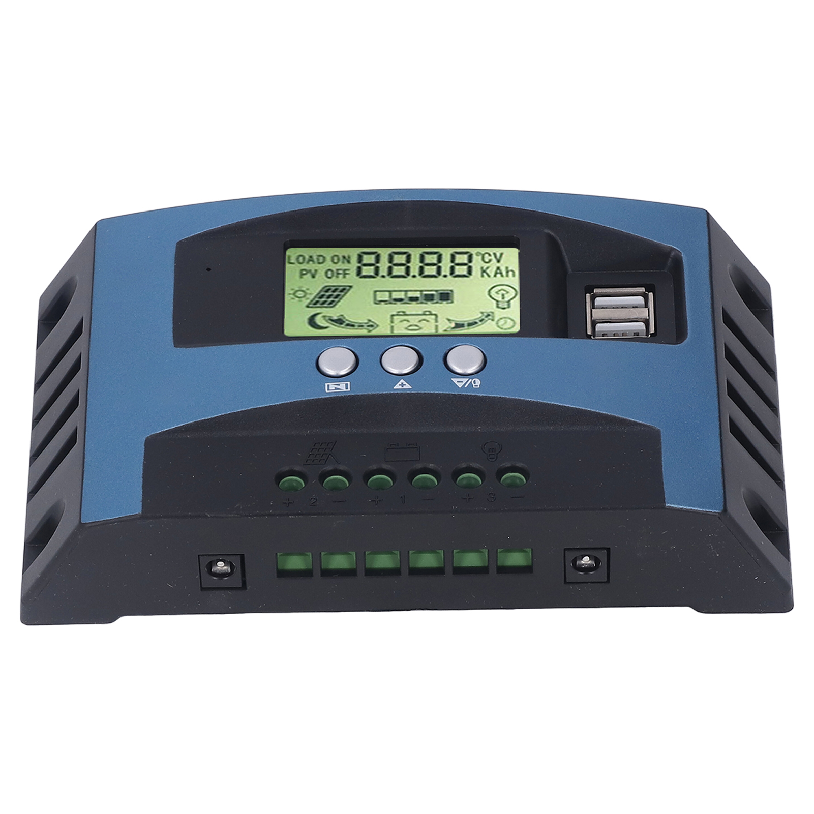 60a 12v/24v Mppt-solarladeregler, Solarmodul-batterieregler, Dreiphasenschutz