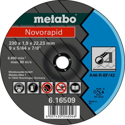 Metabo - Novorapid 180 x 1,6 x 22,23 mm, Stahl, Trennscheibe, Form 42 (616508000)