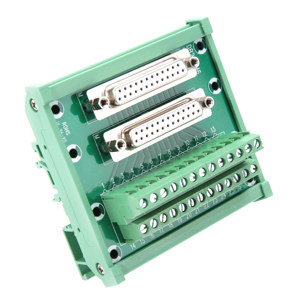 Db25-m6 Doppel-din-schienen-steckverbindermodul, Weibliche Buchse, Schraubklemme Für Schiene