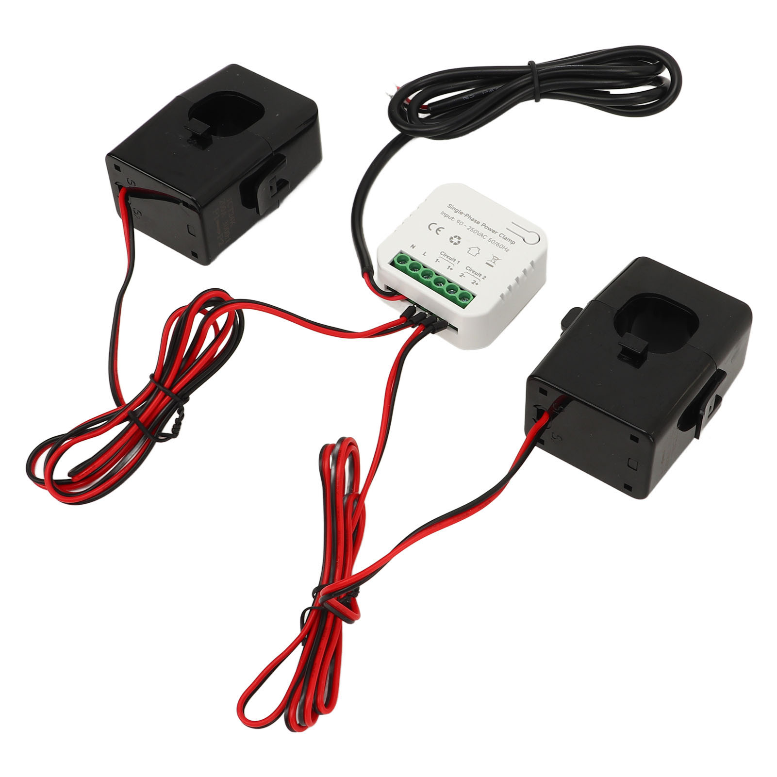 Einphasiger Wlan-stromzähler Mit Stromzange, 200-a-stromwandler, Intelligenter Energieüberwachung, 90–250 V Ac
