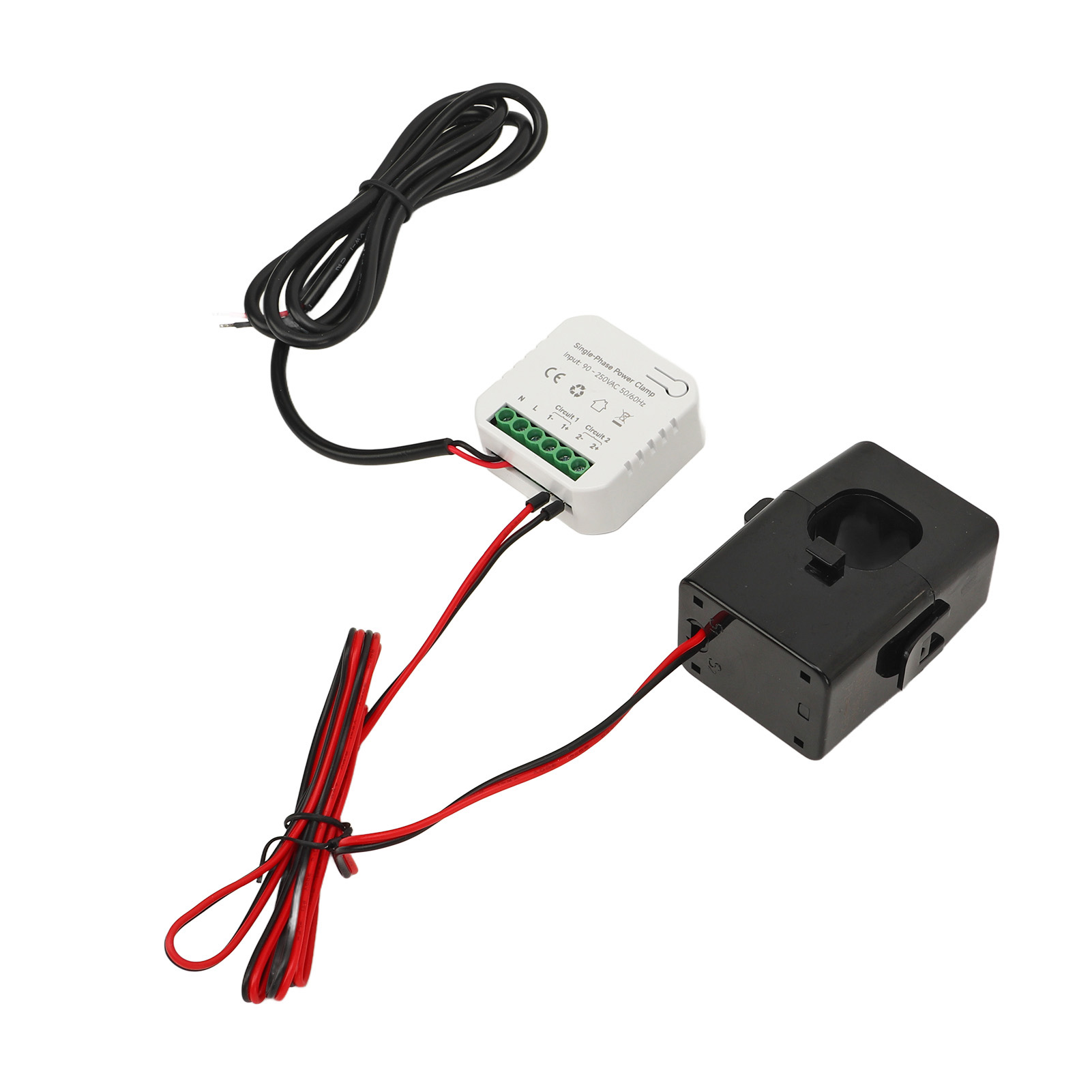 Intelligenter Wlan-energiezähler Mit Stromzange (200 A), Echtzeit-stromverbrauchsüberwachung Per App, Wechselstrom 90–250 V