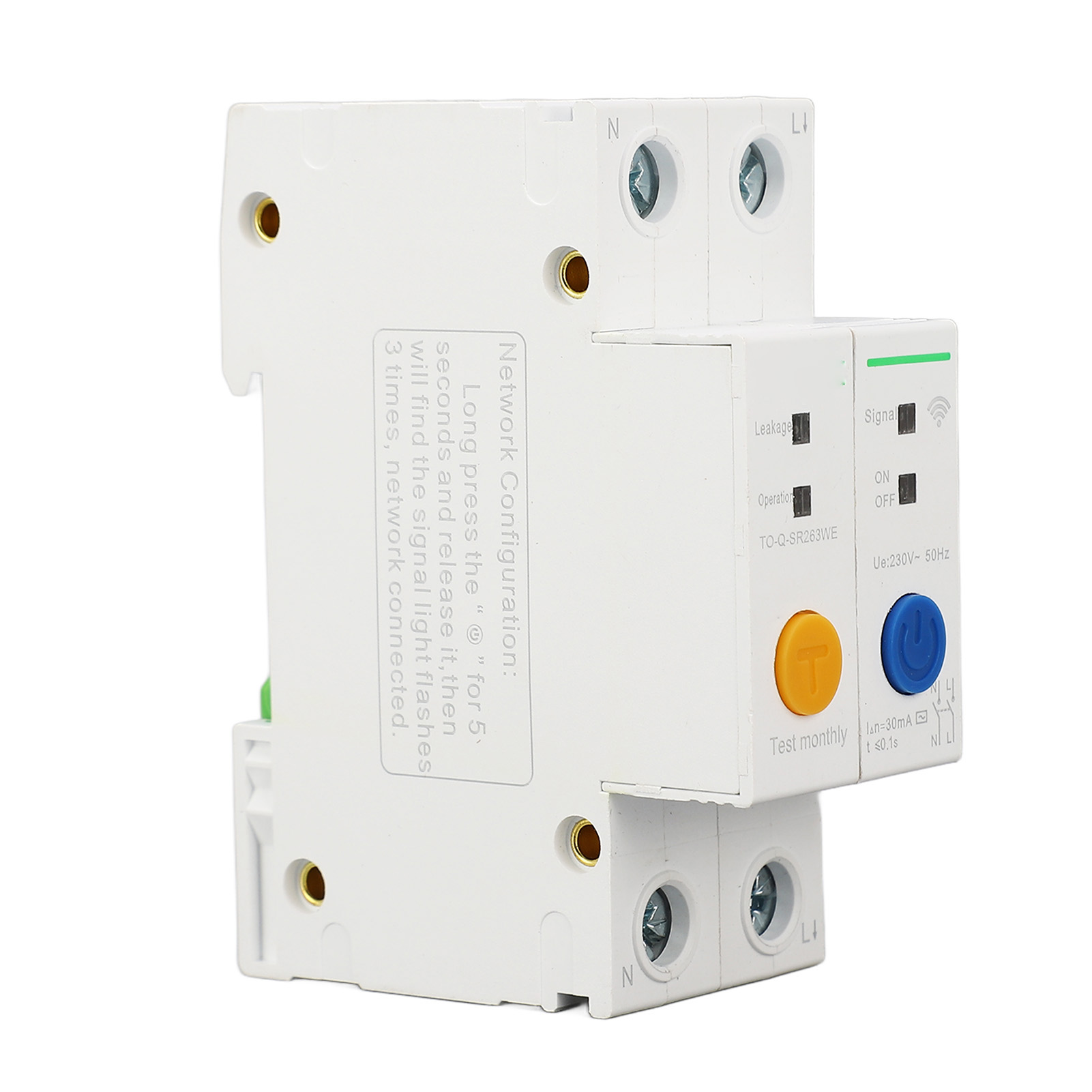 Wifi 2p Ac230v 16a Leitungsschutzschalter, Fernbedienung, Zeitschaltuhr, Echtzeitüberwachung, Din-schienenmontage