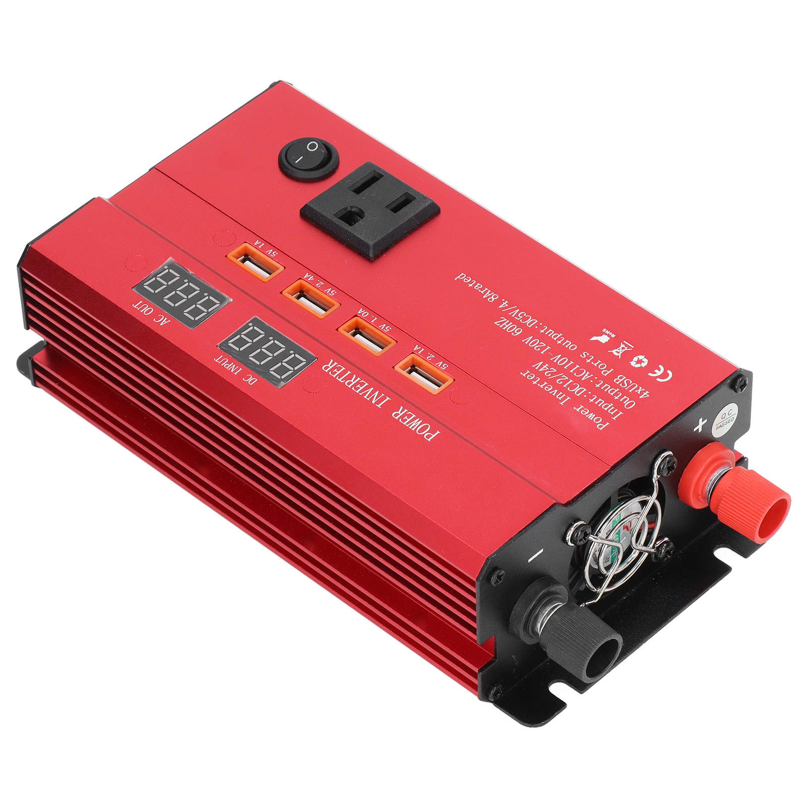 600-w-sinus-wechselrichter 12 V/24 V Auf 110 V, Us-stecker Mit Led-anzeige