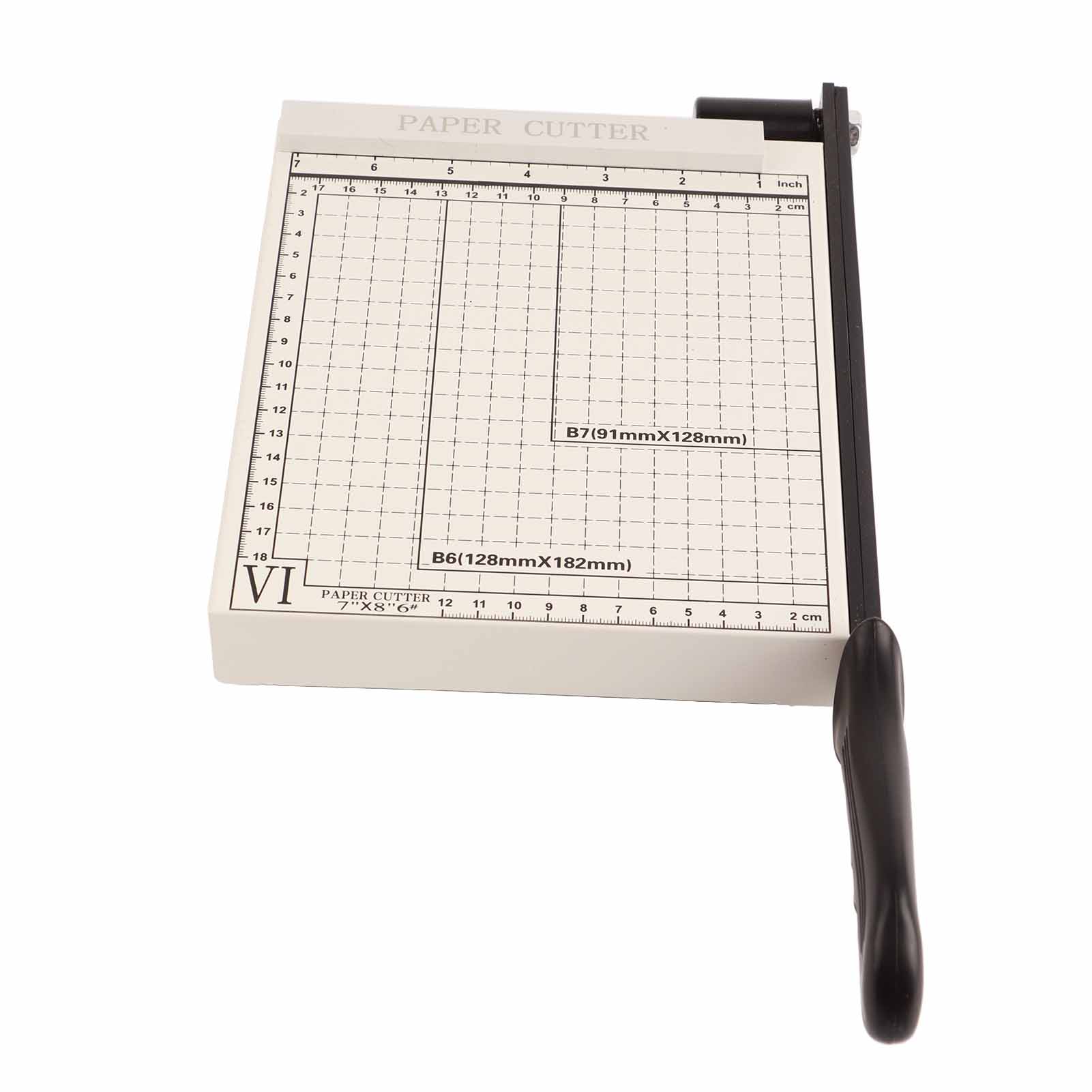 Präziser Manueller Papierschneider, A5-papierschneider Mit Positionierhilfe, Gebogenem Griff, Sauberer Schnitt, Stahl, Für Büro Und Schule