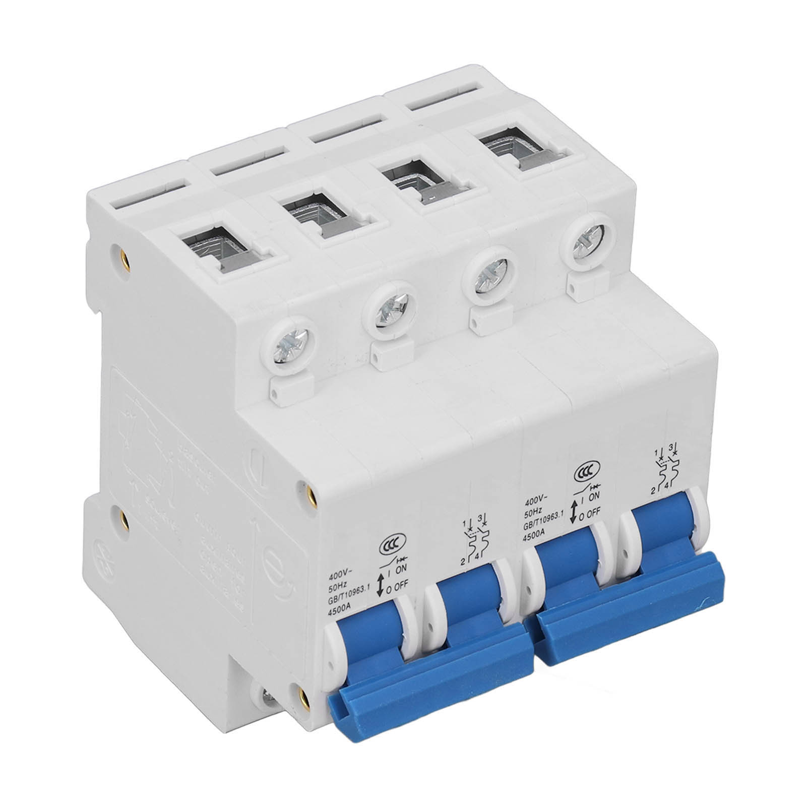 Manueller Doppel-leistungsumschalter Mit Leitungsschutzschalter 63a Ac 400v 4500a Für Den Hausgebrauch