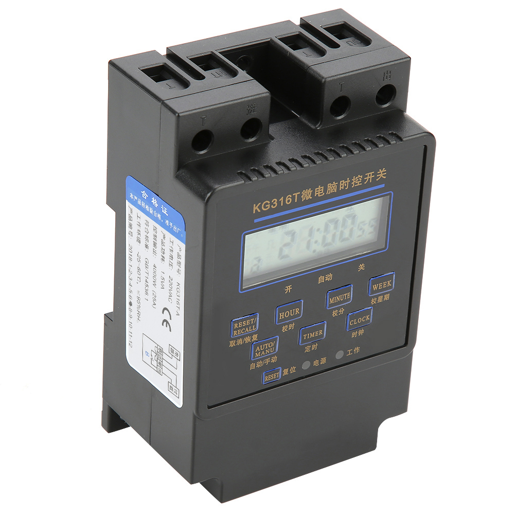 Kg316t-a Digitaler Uhrschalter, Mikroprozessor-timer, Programmierbares Lcd-display, 220 V Ac