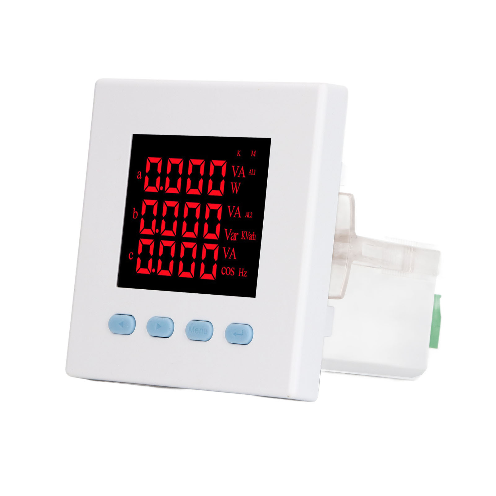 Multifunktions-drehstromzähler, Weiß, 9600 Bps, Hohe Präzision, Lcd-anzeige, Abs, 220 V Wechselstrom