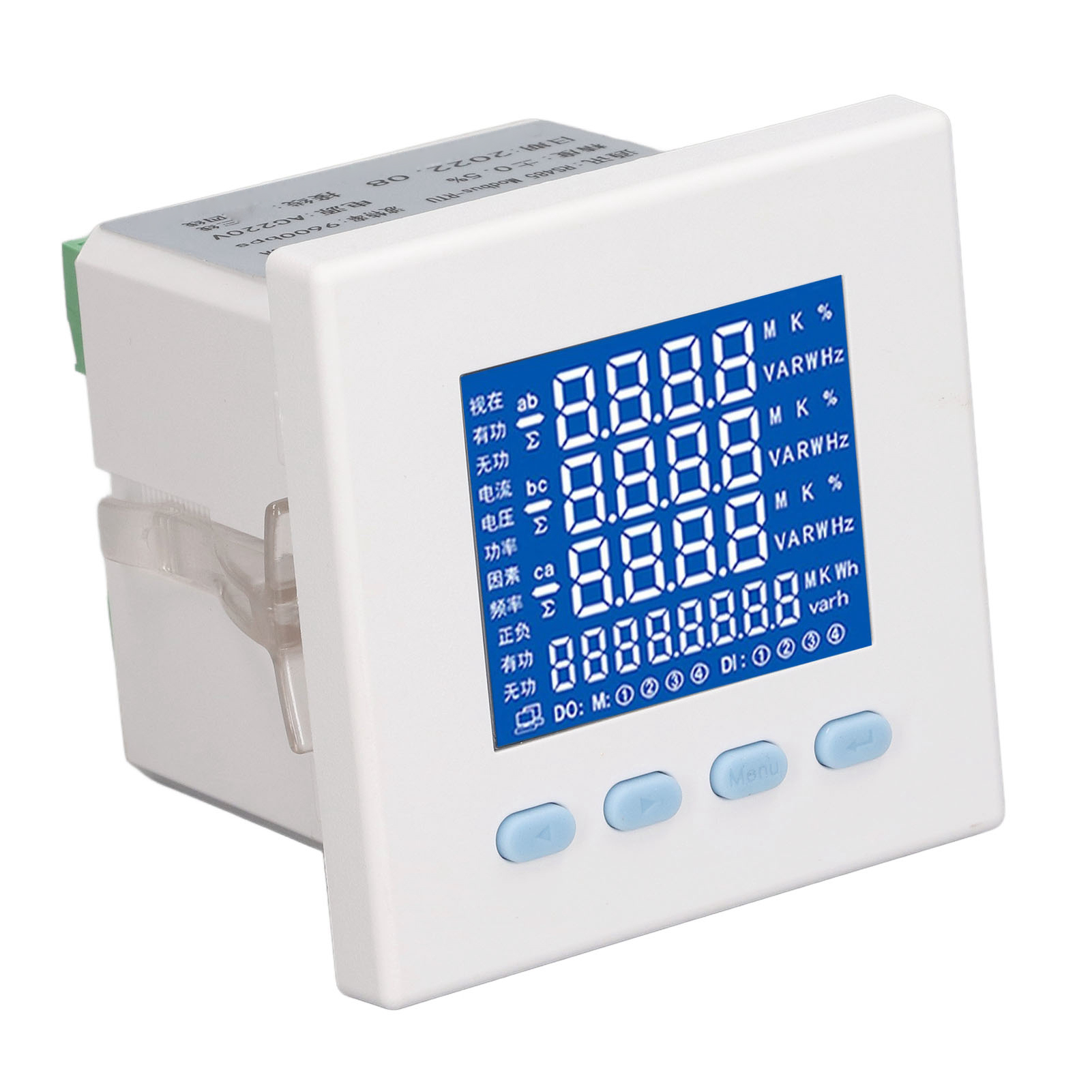 Dreiphasen-multifunktions-stromzähler Mit Weißem Lcd-display Für Präzise Verbrauchsmessung, Ac 220 V