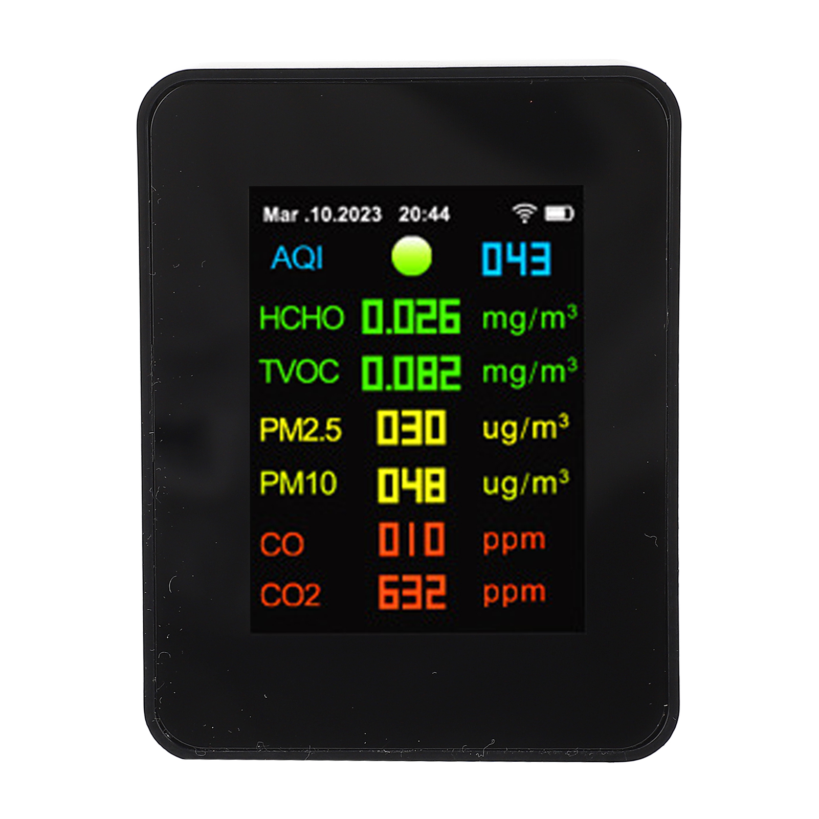 Multifunktionales Co2-luftqualitätsmessgerät Mit Digitalem Lcd-bildschirm, Tischgerät
