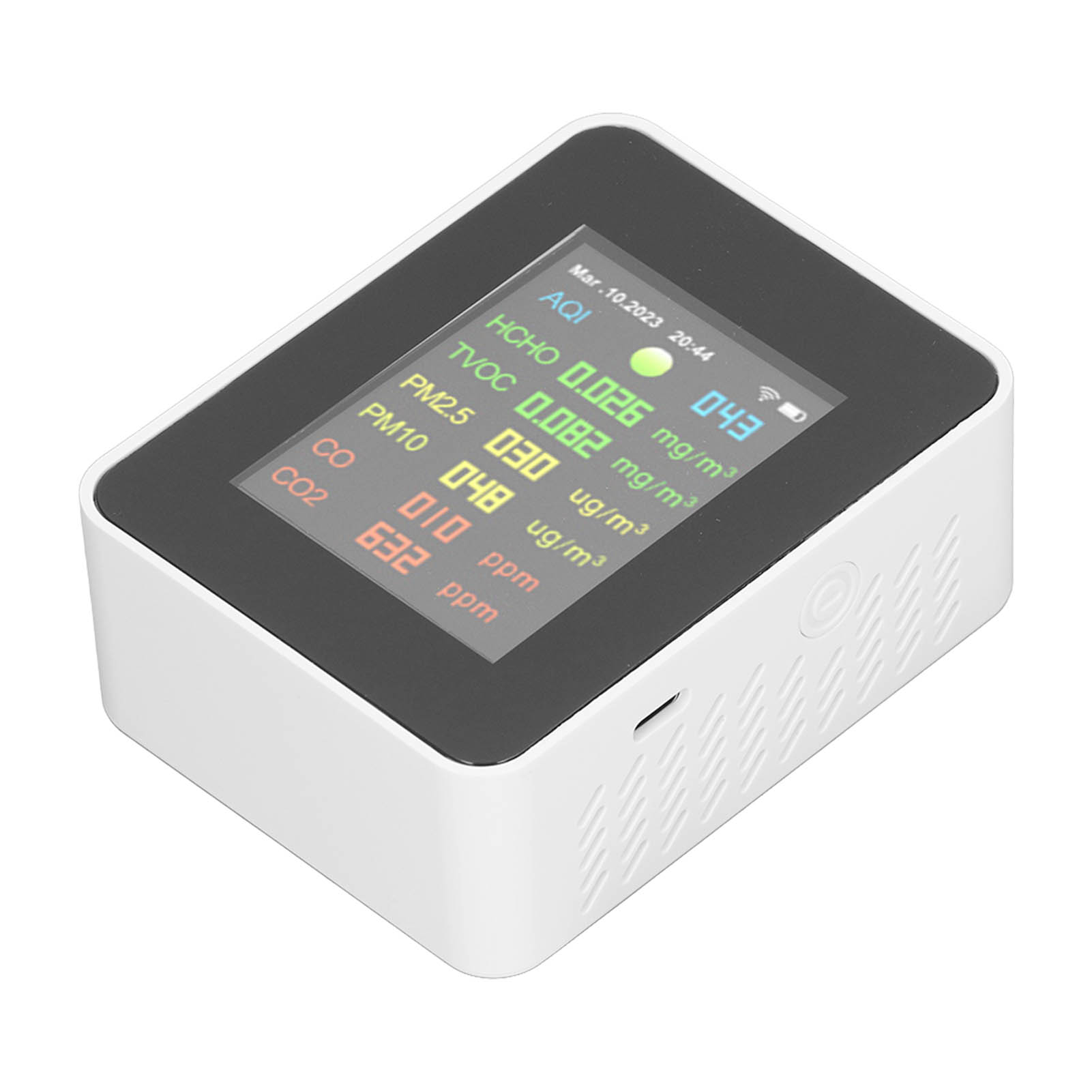 9-in-1 Wlan-luftqualitätsmonitor, Detektor, Farb-lcd-bildschirm, Digitalanzeige, Multifunktionales Innenmessgerät