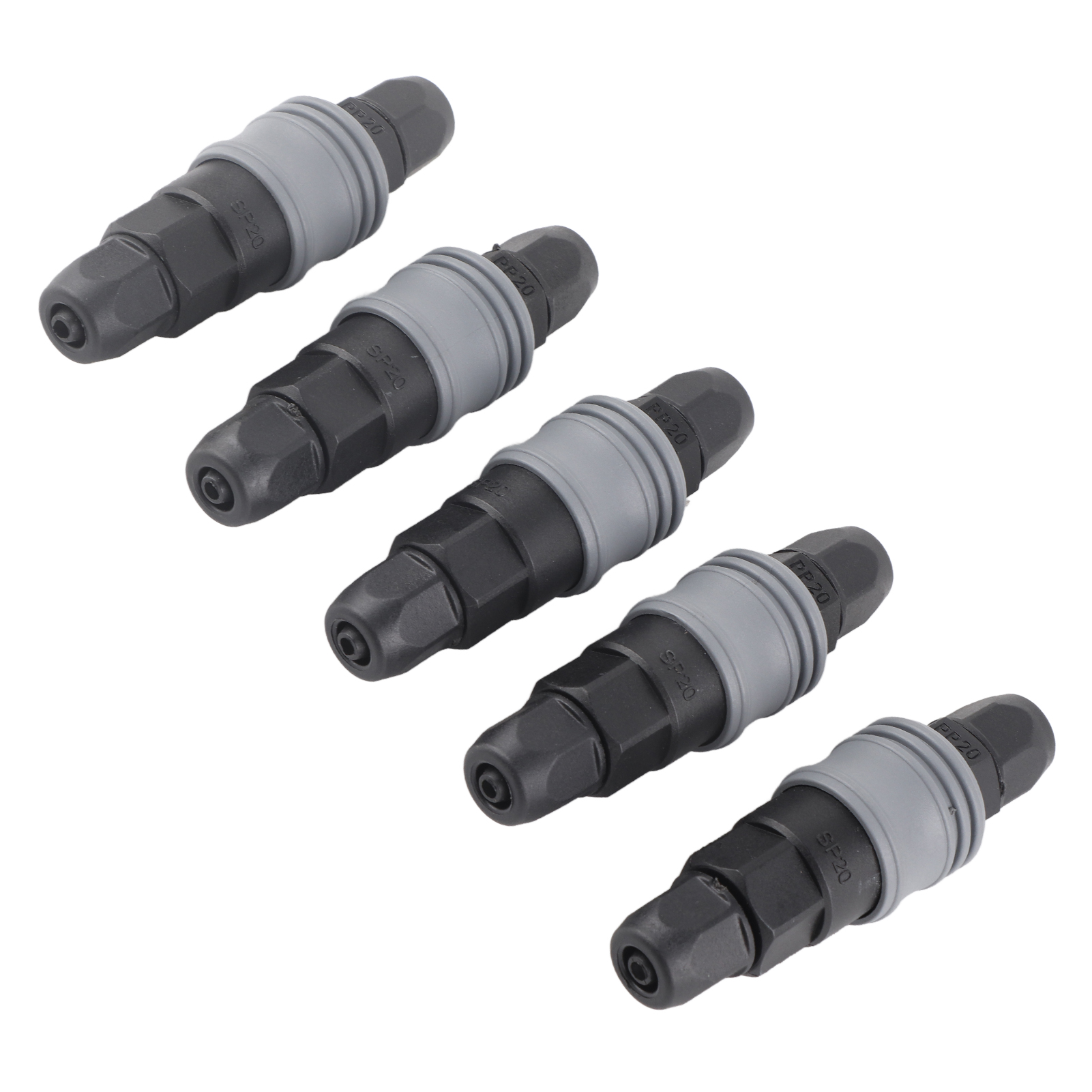 Satz Mit 5 Selbstsichernden Pneumatischen Schnellkupplungen Typ C Für Luftkompressor, Düse Und Stecker (sp+pp-20)