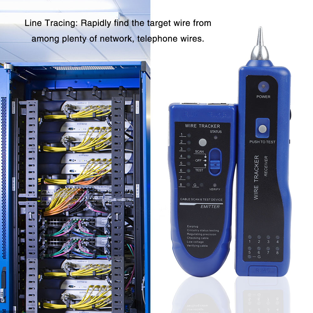 Tragbarer Schnell-lan-netzwerkkabeltester, Leitungsdetektor, Kabelsuchgerät Nr. 1 (blau)