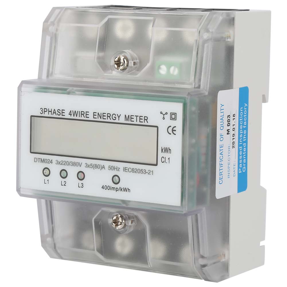 3-phasiger Digitaler 4p-stromzähler, 220/380 V, 5–80 A, Kwh-verbrauchsmessung Mit Lcd-display