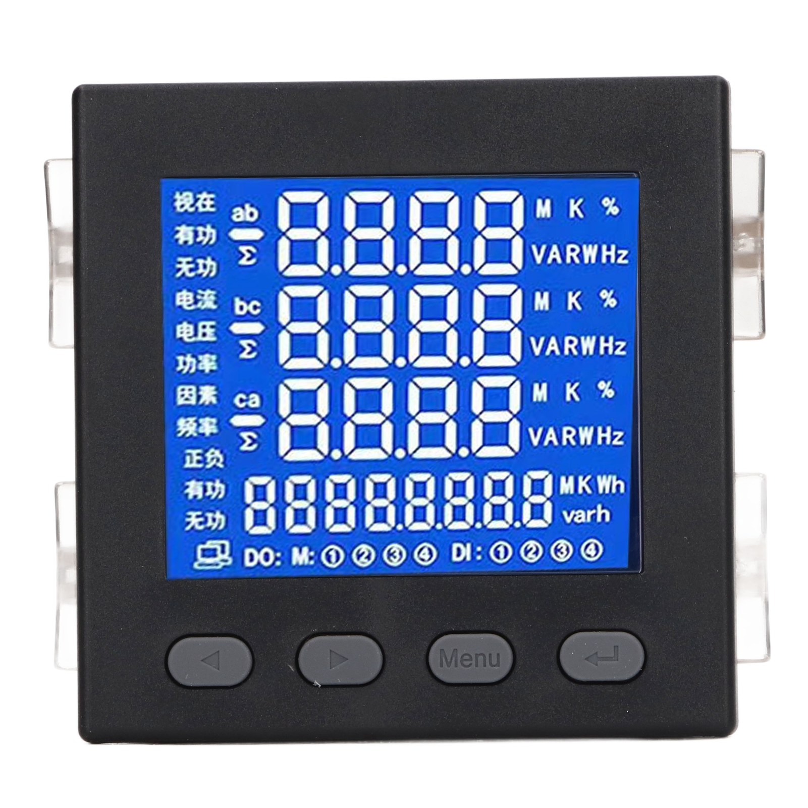 Dreiphasen-stromzähler, Schwarzes Lcd-display, Multifunktion, Feuerfestes Gehäuse, Wechselstrom 220 V