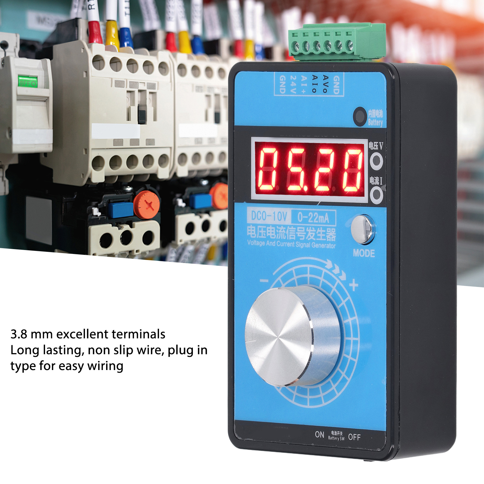 Einstellbarer Strom-/spannungssignalgenerator, Hohe Präzision, Usb-schnittstelle, Netzteil, Analogsimulator, Dc 0–10 V, 0–22 Ma