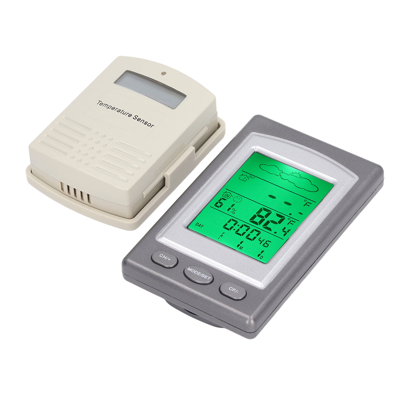 Kabelloses Digitales Thermometer-hygrometer Mit Lcd-temperatur- Und Feuchtigkeitssensor, Batteriebetrieben