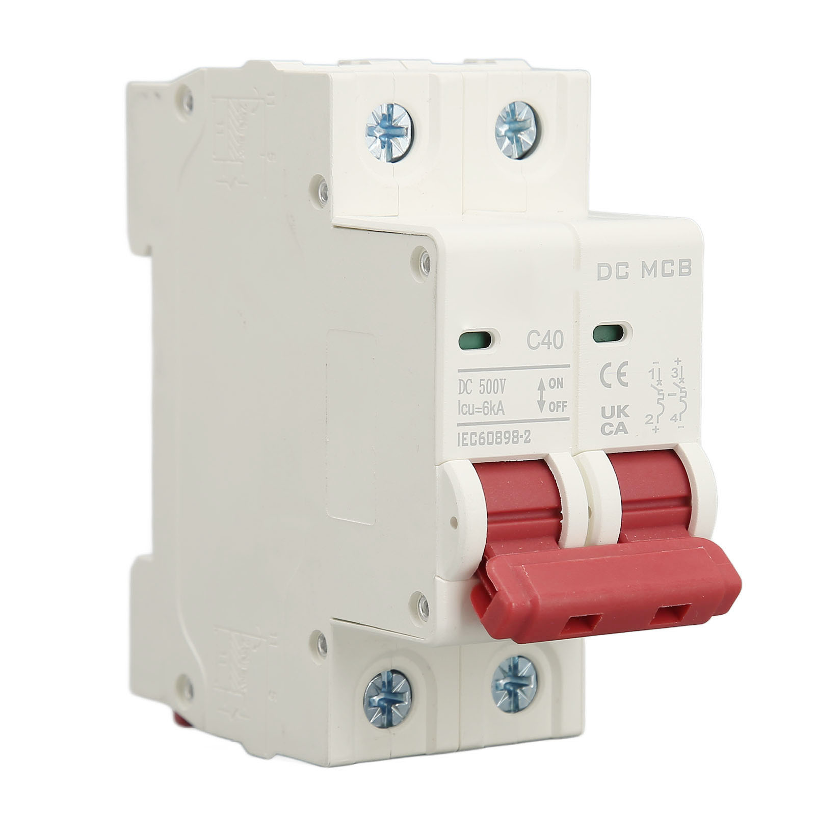 2-poliger Hochempfindlicher 40a 500v Dc Mini-schutzschalter Für Photovoltaik-solaranlagen
