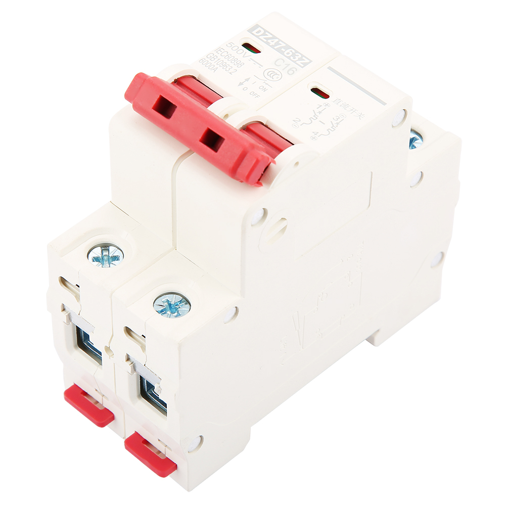 Miniatur-leistungsschalter 2p Dc 500v 16a Mcb Schutz Dz47-63z-2p