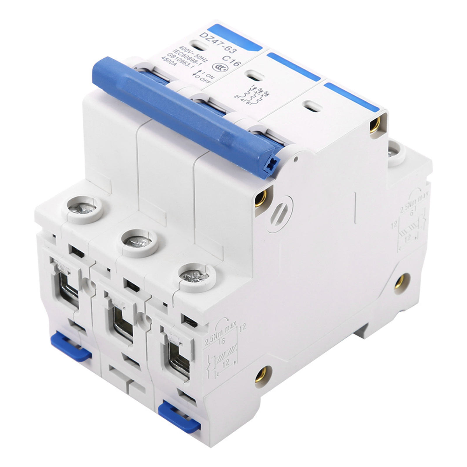 Modularer Ac 400v 6/10/16/20a 3p Sicherheitsleistungsschalter Dz47-63 (16a)