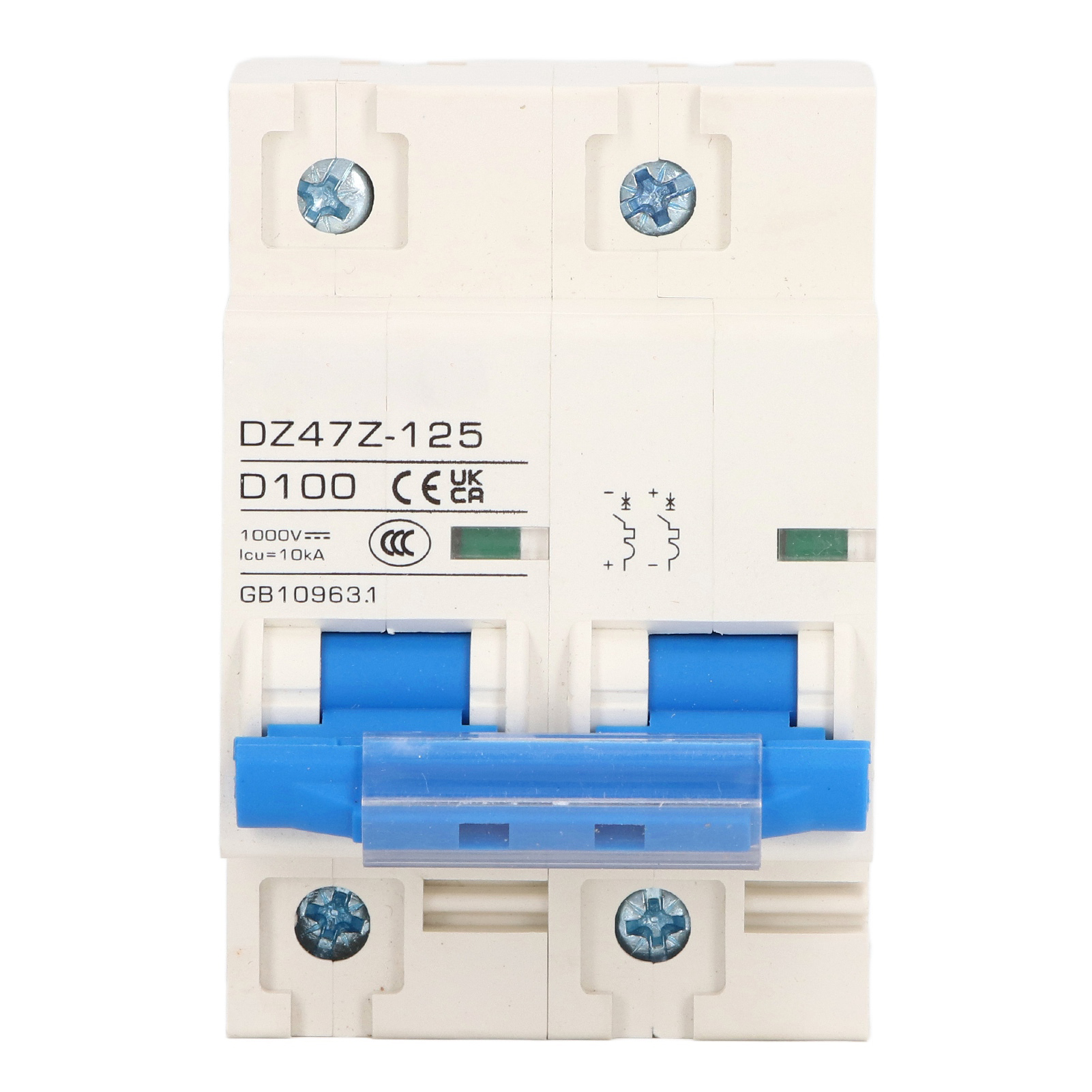 Dc 2p Leistungsschalter Dz47z 125 100a Din-schienen-miniatur-photovoltaik-solar 1000v Blau
