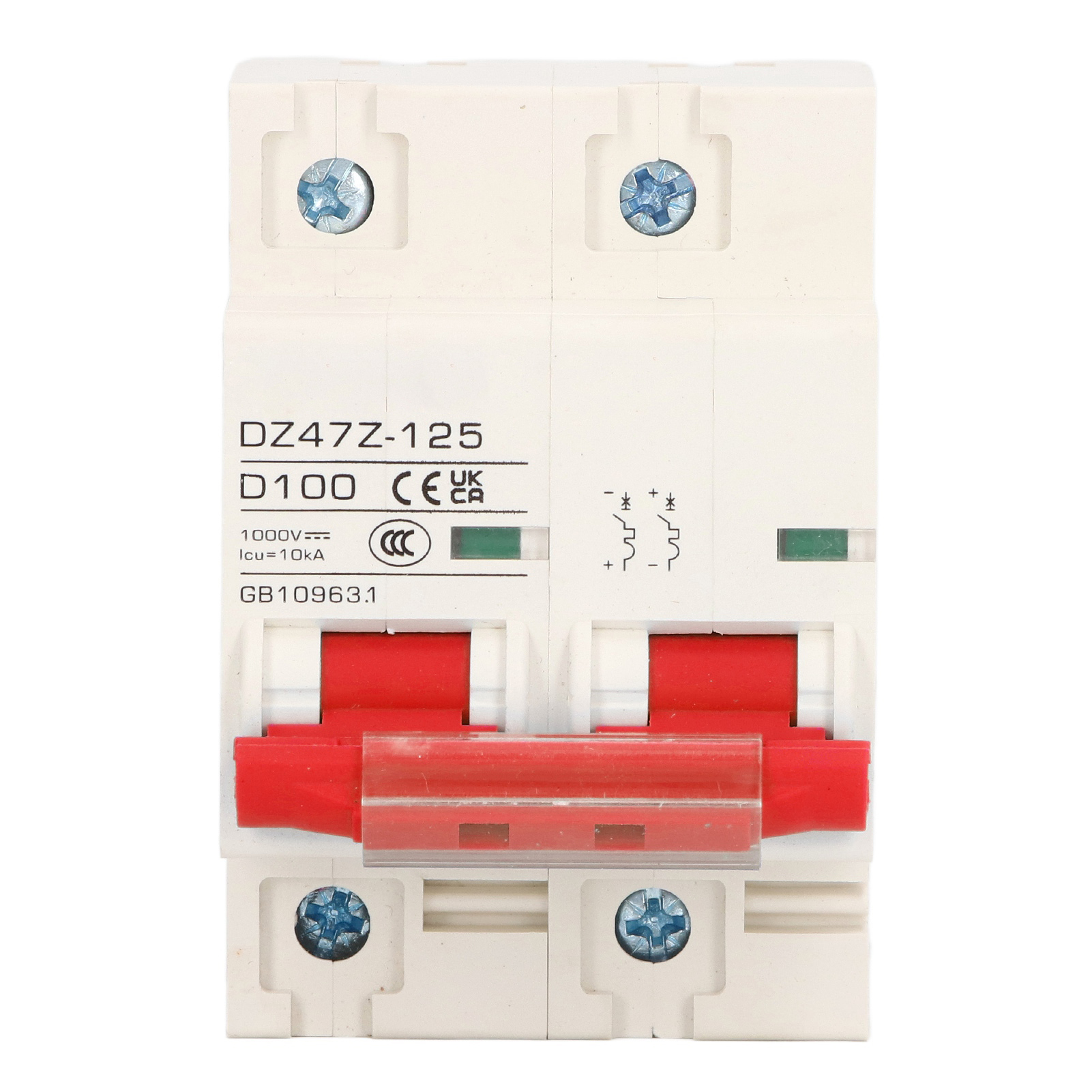 Dc 2p Dz47z 125 100a Miniatur-din-schienen-leistungsschalter Zum Schutz Von 1000v Pv-solaranlagen Rot