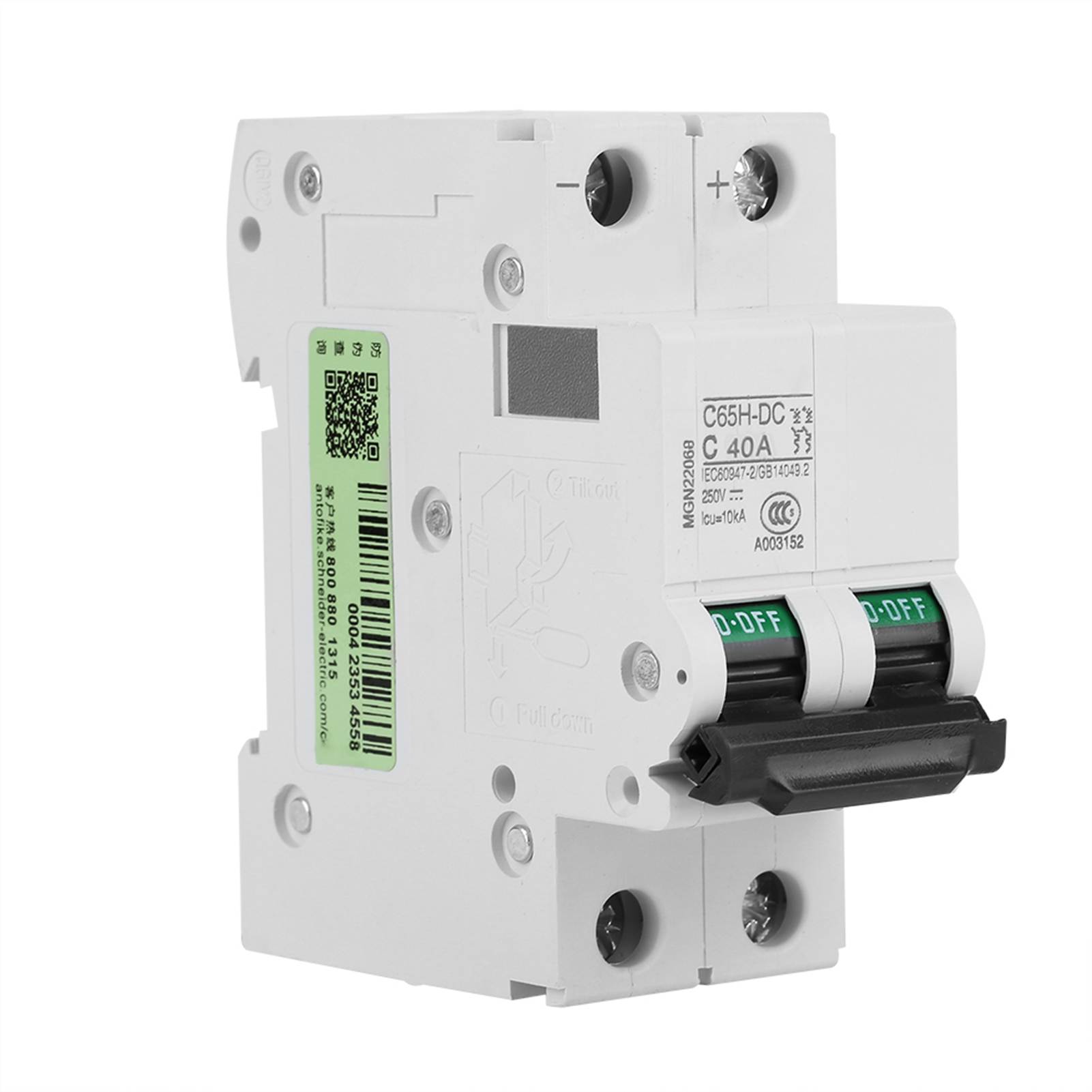 Miniatur-gleichstrom-leistungsschalter 40 A, 2-polig, 250 V, Für Solaranlagen Und Netzsysteme