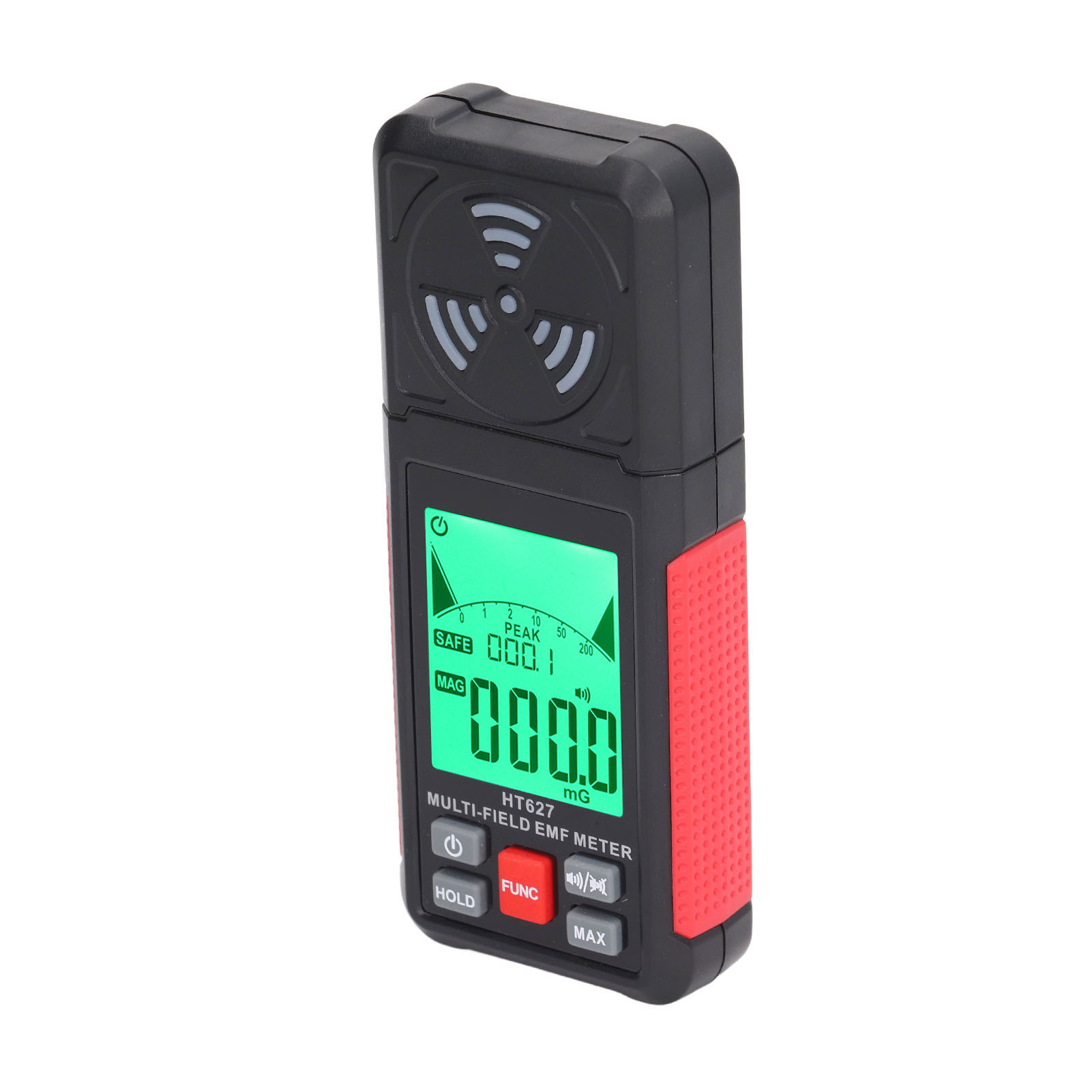 Emf-detektor Für Elektromagnetische Strahlung Mit Akustischem Und Optischem Alarm, Datenhaltefunktion, Tragbares Messgerät