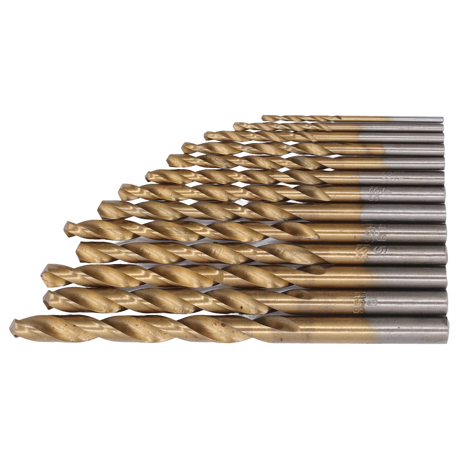 Set Mit 13 Hss-schnellwechselbohrern Für Holz Und Metall, Schnittdurchmesser 1,5–6,5 Mm, Schaft Mit Goldgehäuse