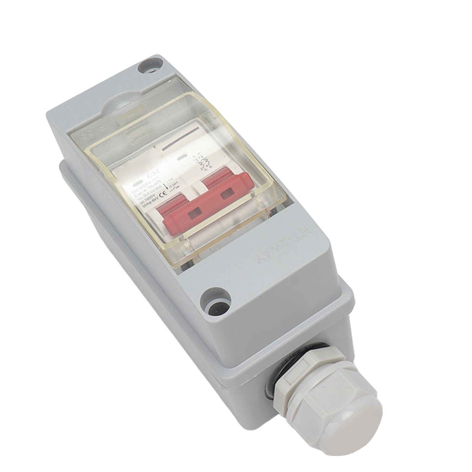 Mcb 2p Dc 500v 32a Leitungsschutzschalter Mit Ip65 Wasserdichtem Verteilerkasten, Kabellos