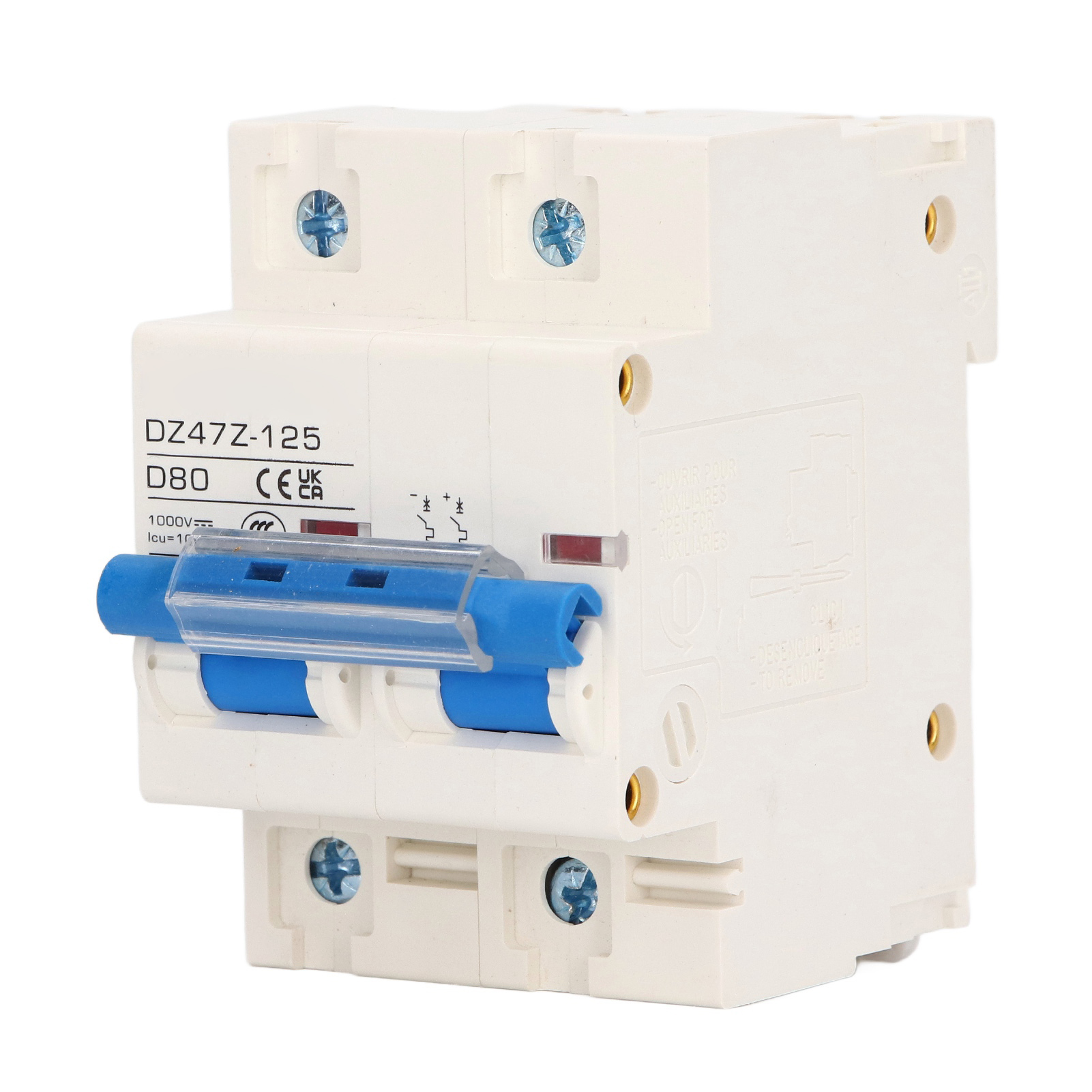 Mini-2p-leistungsschalter 10ka 80a Dc1000v Mit Solar-photovoltaik-schutz, Blauem Schalter, Gleichstromabschaltung