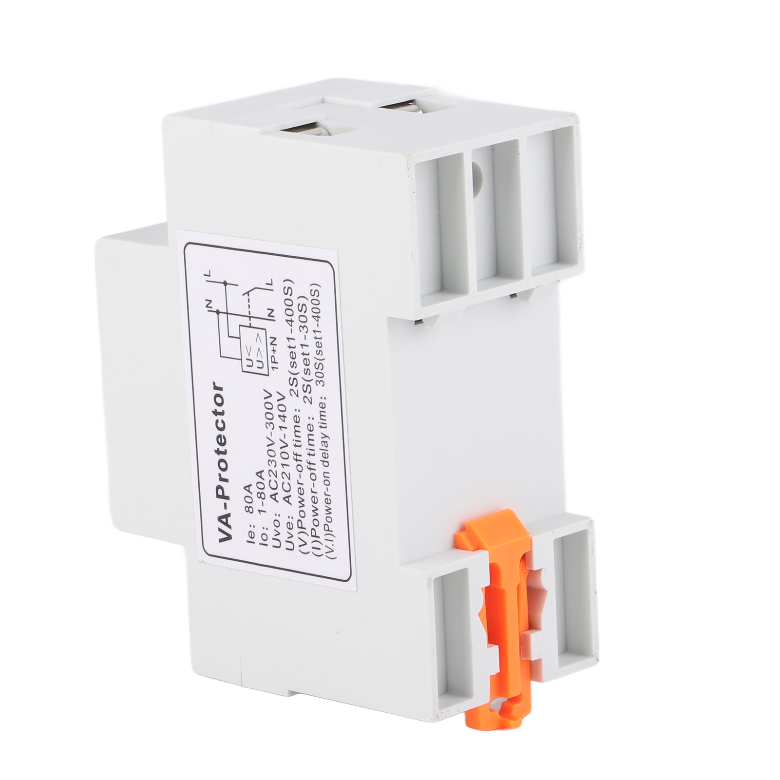 Digitales Über-/unterspannungsschutzrelais Mit Display, Automatischer Rückstellung, Einstellbar, Din-schienenmontage, 80 A, Zweipolig, 230 V