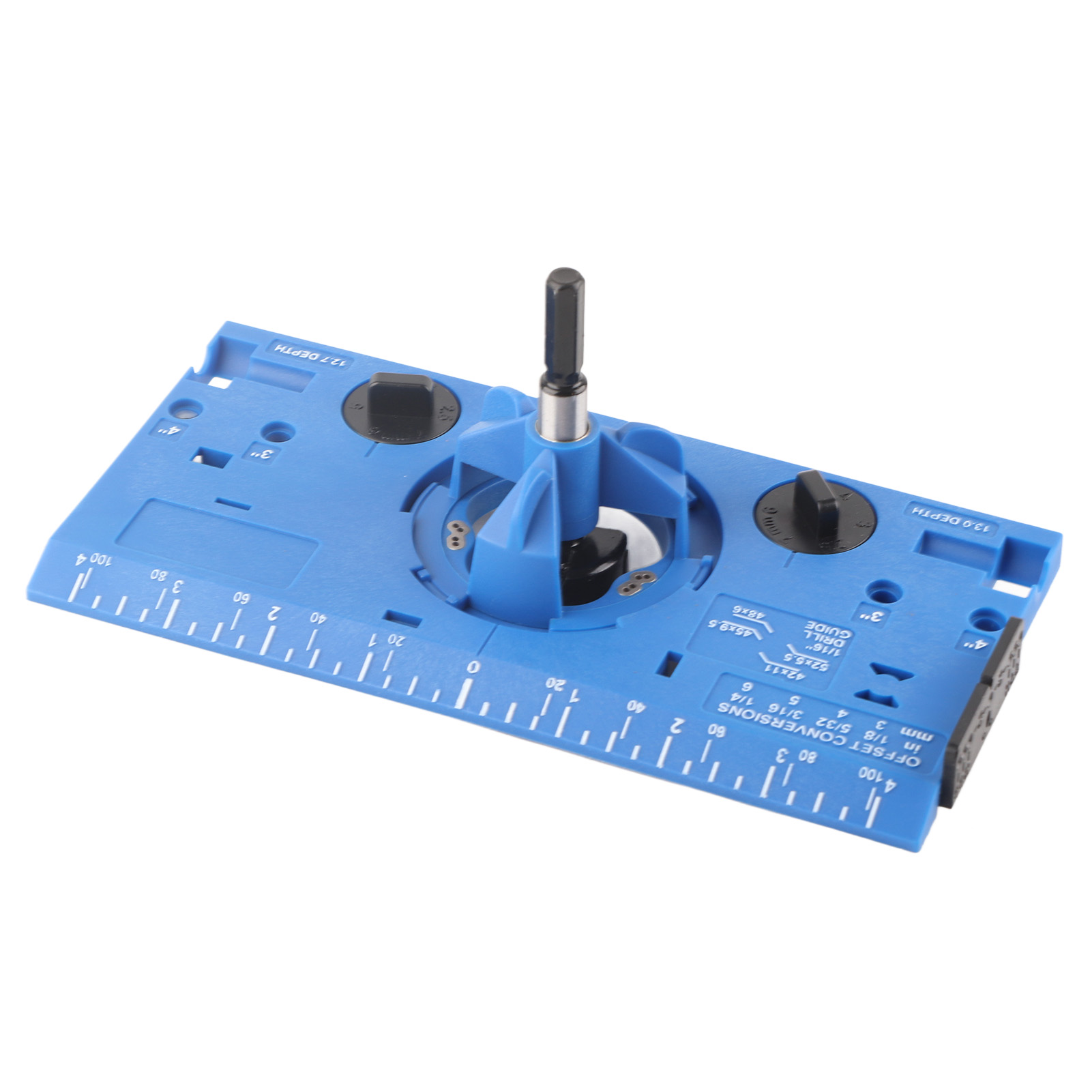 35-mm-scharnierbohrset Mit Bohrschablone, Fräser Und 1/16-zoll-bohrer, Blau