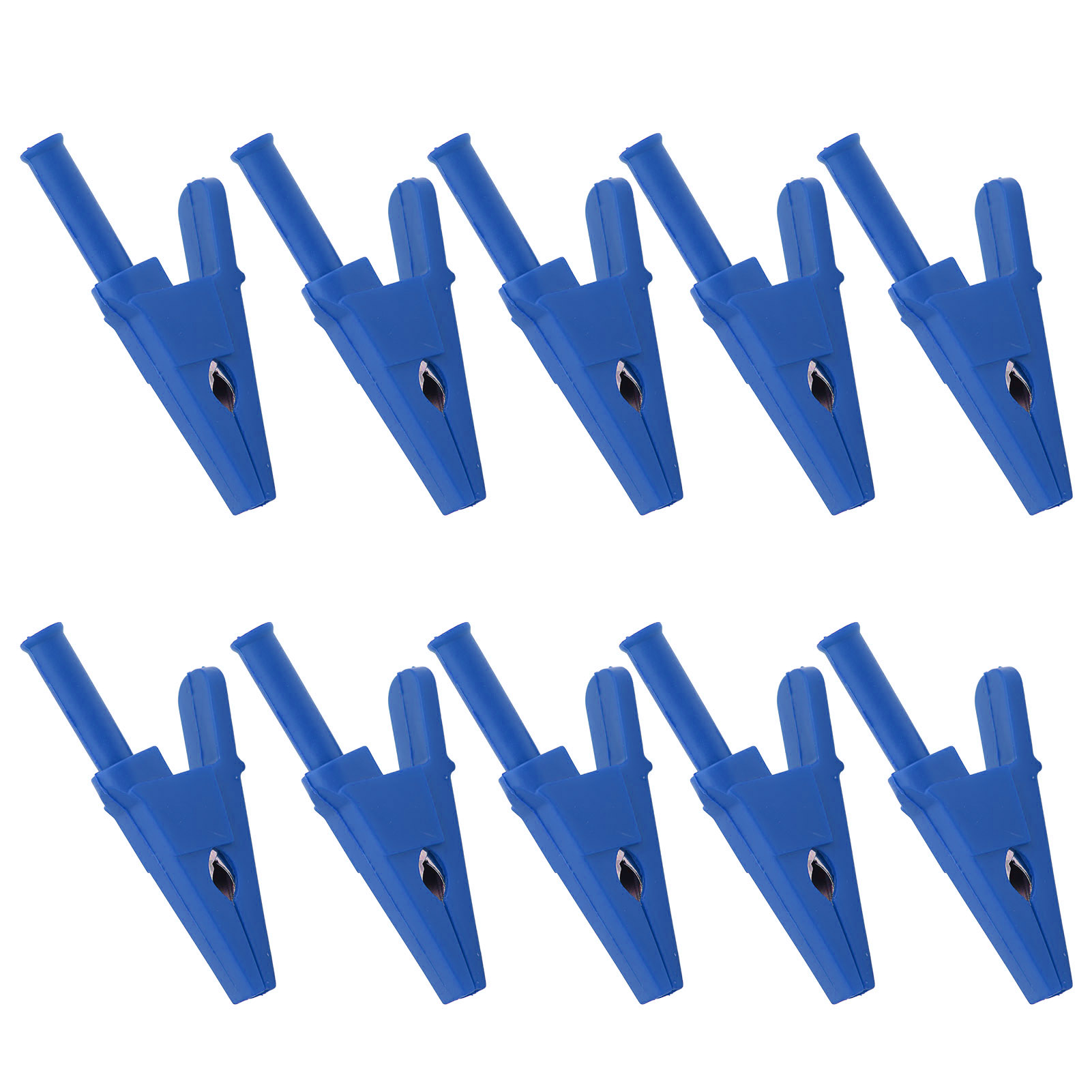10er-pack Prüfklemmen, 20 Mm Öffnung, Gute Leitfähigkeit, Sicher Mit 4-mm-buchse Für Elektrische Stromkreise, Blau