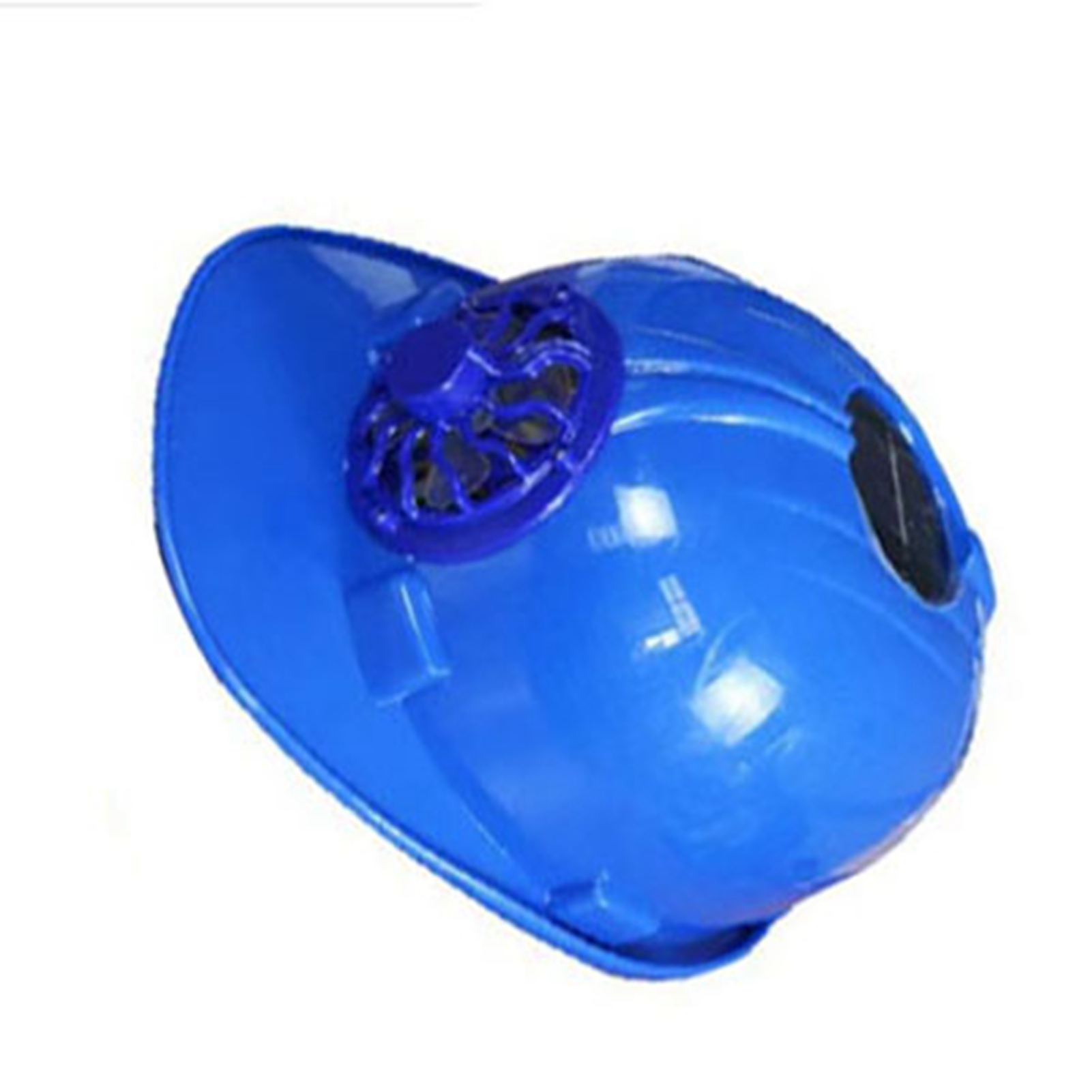 Bauhelm Mit Solarventilator, Blau, Stirnschutz, Atmungsaktiv, Sonnenbeständig, Sommer, Outdoor