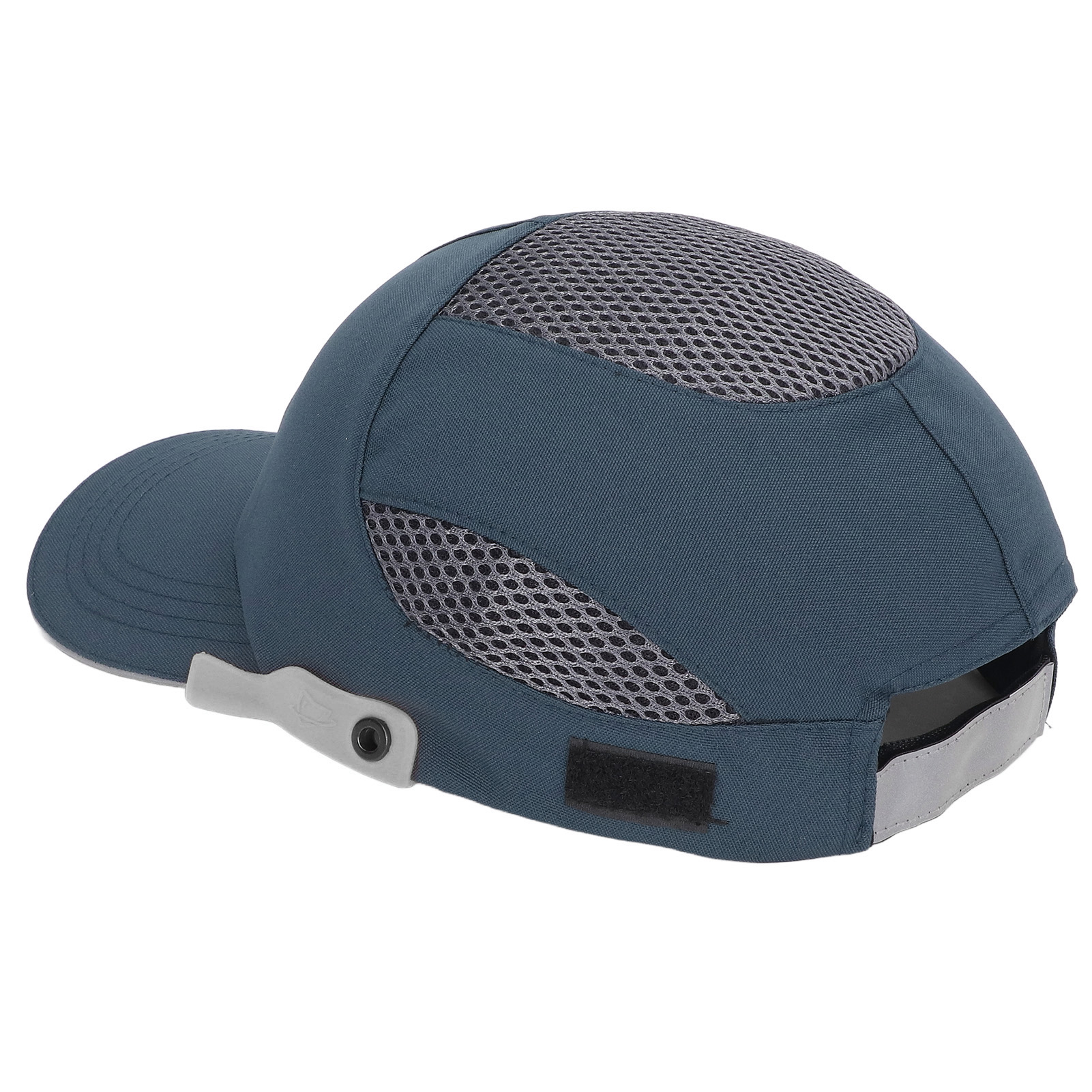 Baseball-schutzhelm, Atmungsaktive, Verstellbare Kappe Für Sport Und Arbeit, Blau Mit Grauem Rand