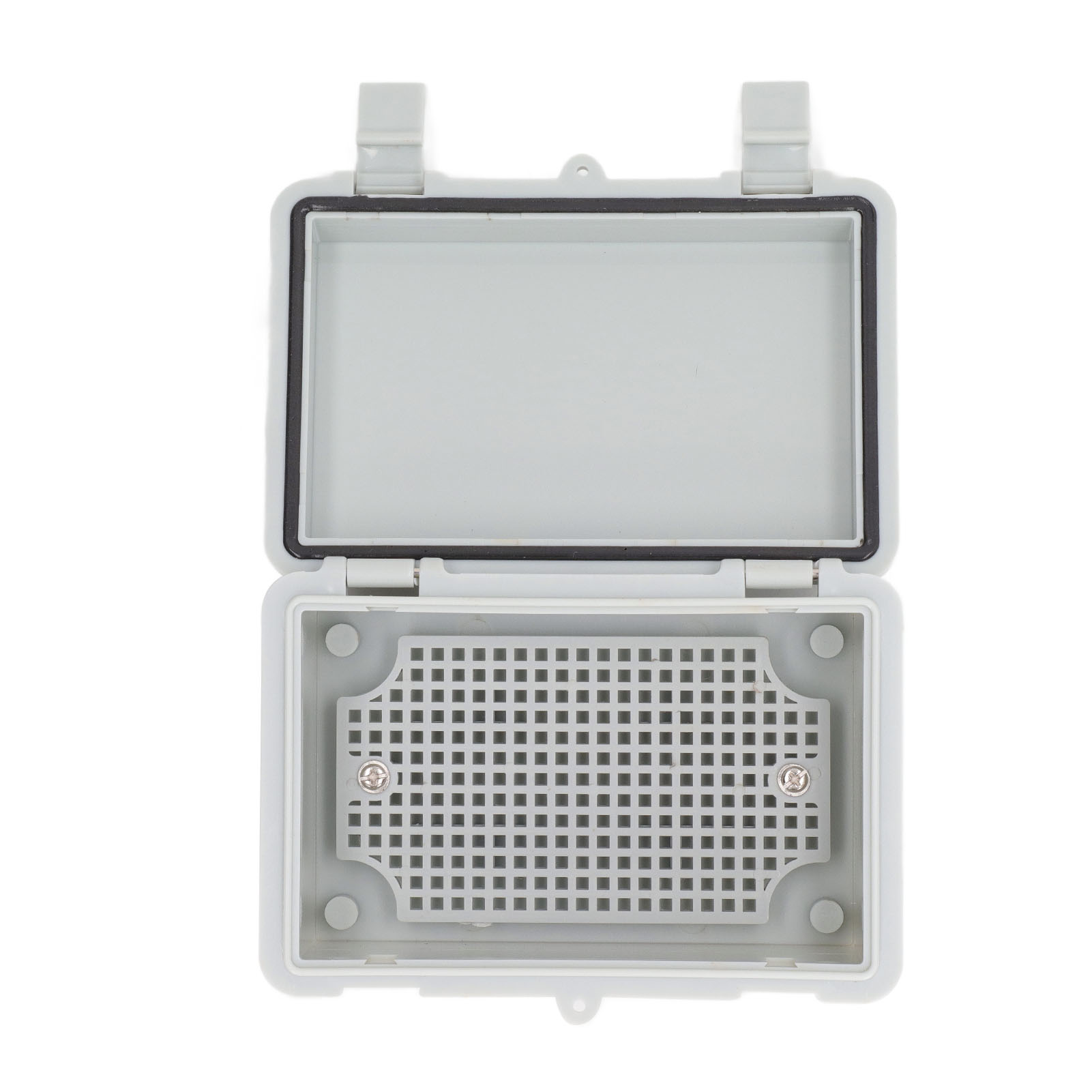 Ip65 Wasserdichte Anschlussdose Für Den Außenbereich, Mit Klappdeckel Und Clip, Isolierendem Kunststoff, Grau, Zur Selbstmontage