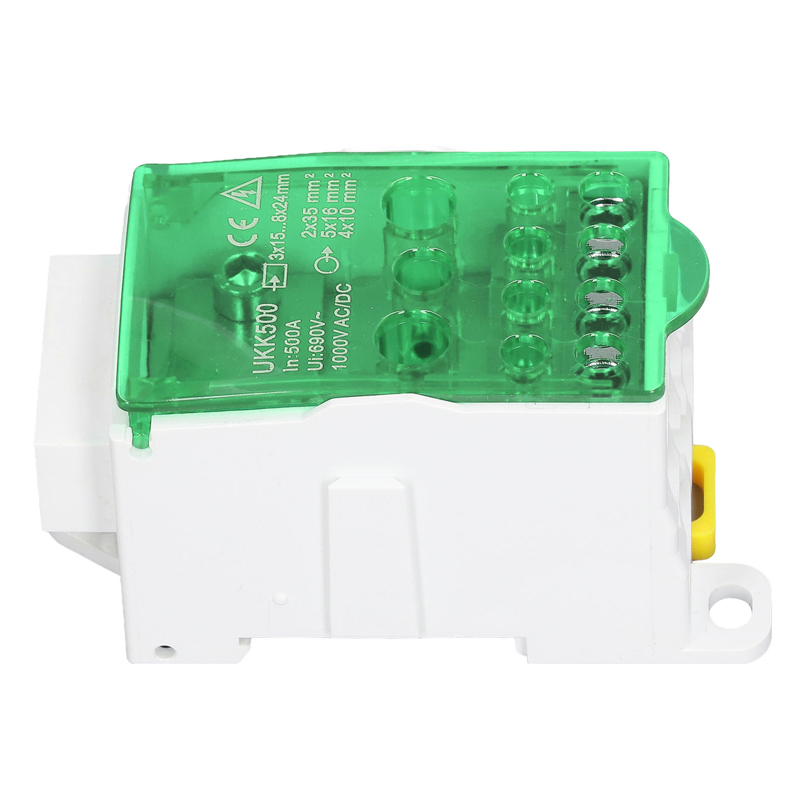 Ukk500 C45 Anschlussklemme, Verteilerdose 690 V 500 A, Einpolig Auf Schiene, Grün