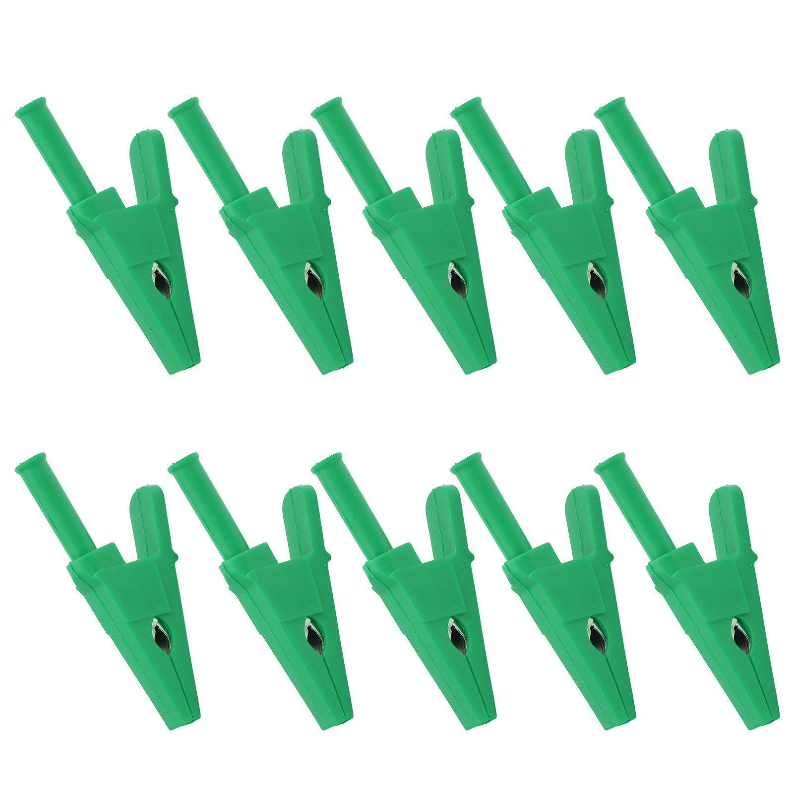 10er-pack Prüfklemmen, 20 Mm Öffnung, Gute Leitfähigkeit, Sicherheitsausführung Mit 4-mm-buchse Für Elektrische Stromkreise, Grün