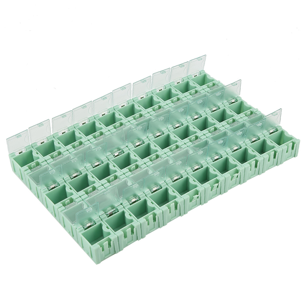 50-teilige Grüne Smd Cms Elektronikbauteil-aufbewahrungsbox, Mini-aufbewahrungskoffer