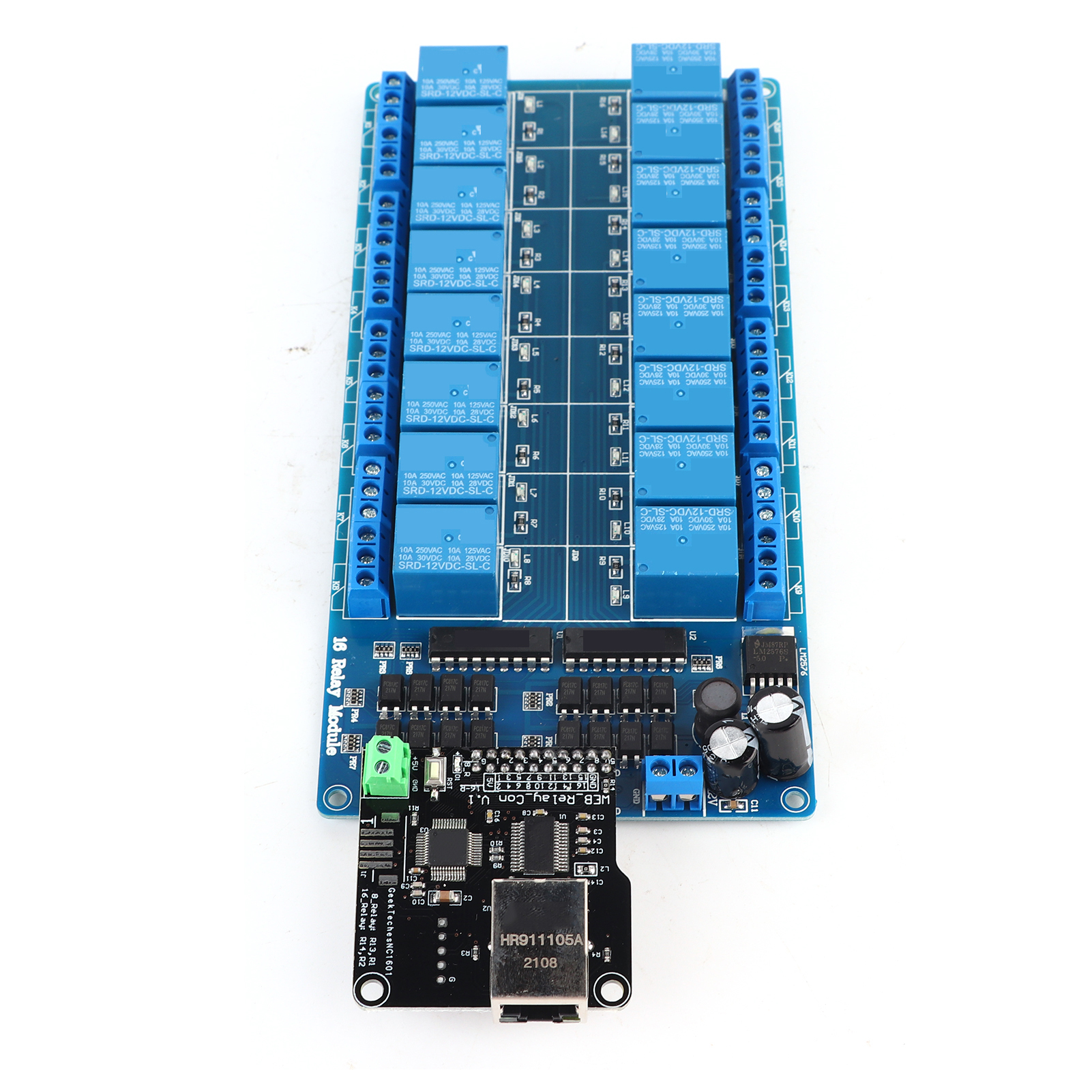 Ethernet-modul Lan Wan Steuerung Webserver Rj45 Port Relais 16 Kanäle