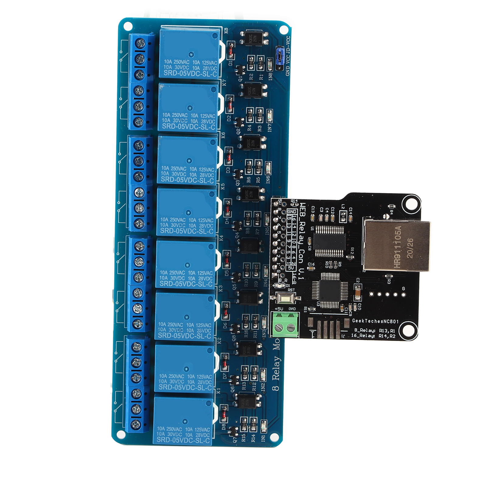 Rj45-ethernet-steuermodul Lan Wan Webserver Netzwerk 8-kanal-relais