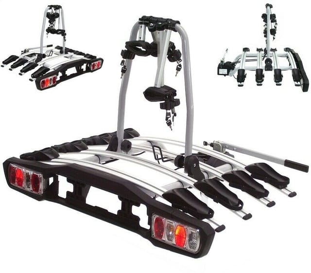 Fahrradträger für 4 Fahrräder 60kg Heckträger Anhängerkupplung abklappbar 58001