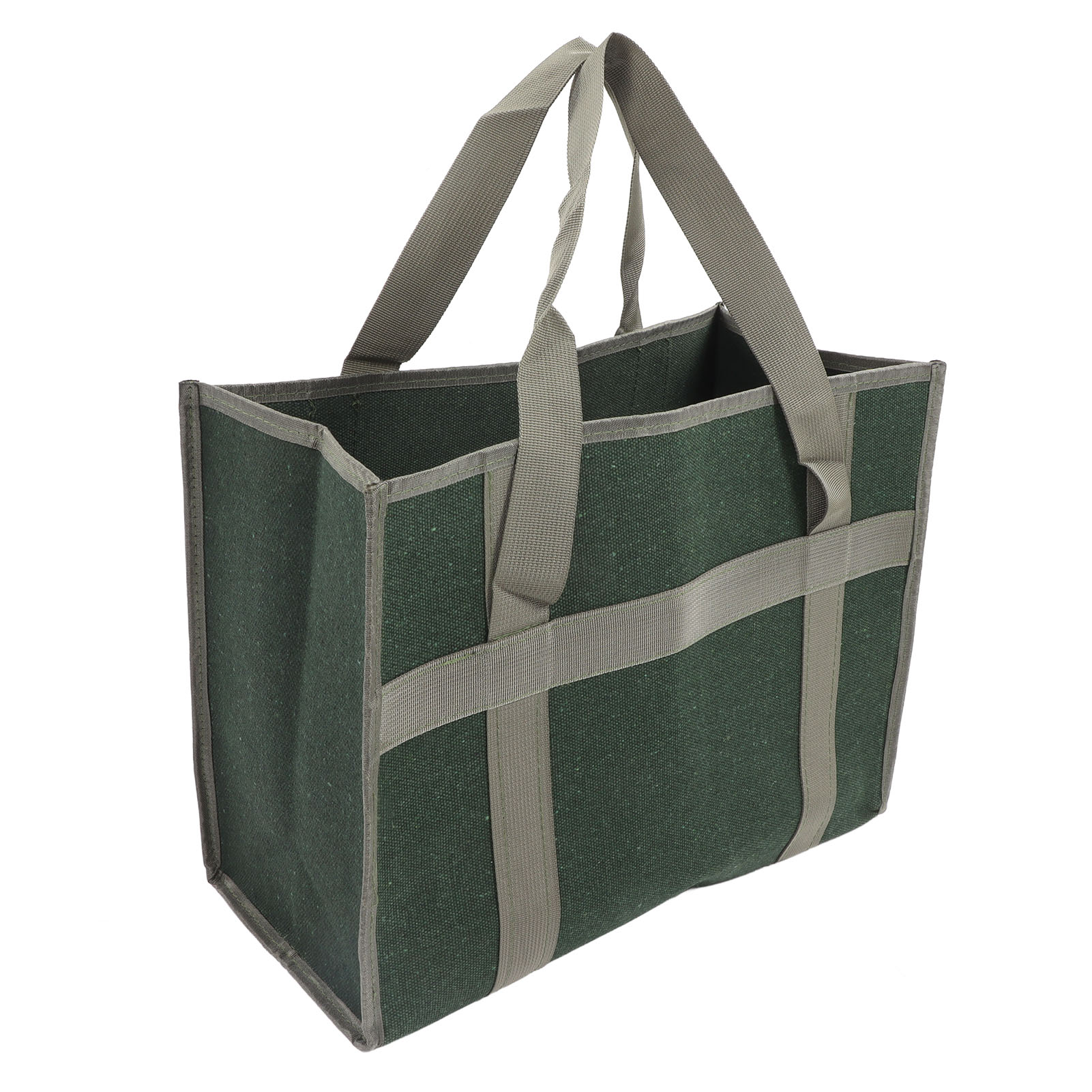 Große Werkzeugtasche Mit Breiter Öffnung, Khakifarbenes Canvas, Xl-fassungsvermögen, Abriebfest Und Wasserdicht, Professionelle Aufbewahrung Für Elektriker, Abmessungen 43 X 32 X 21 Cm (16,9 X 12,6 X